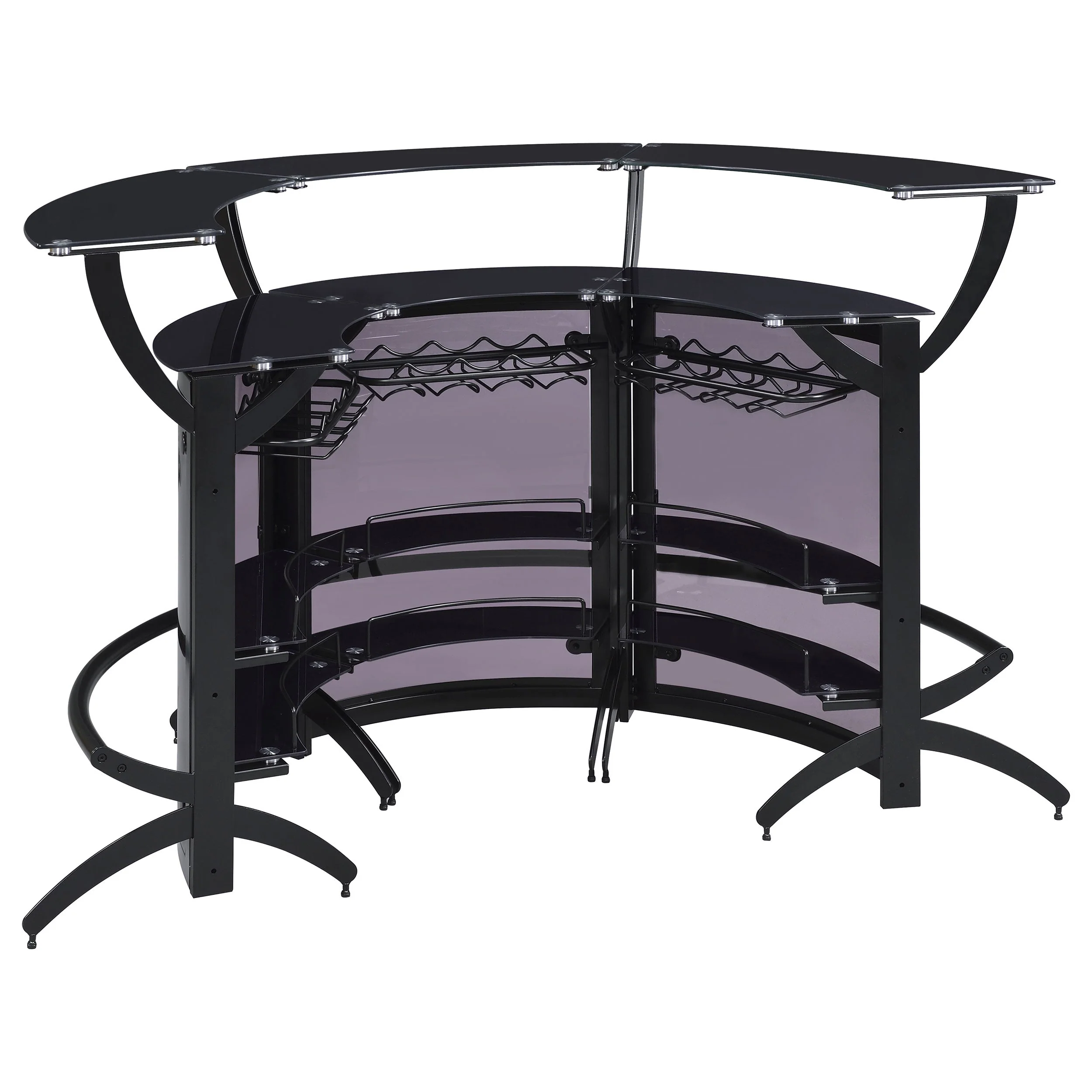 Dallas Curved Freestanding Home Bar Cabinet - Image 15
