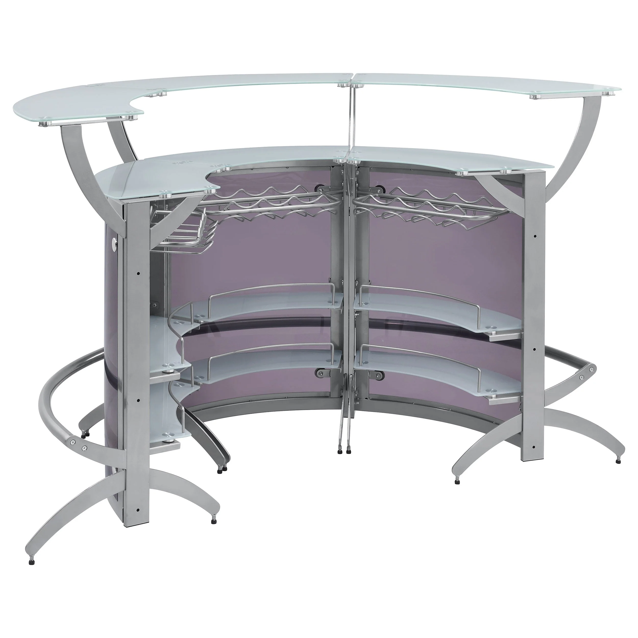 Dallas Curved Freestanding Home Bar Cabinet - Image 16