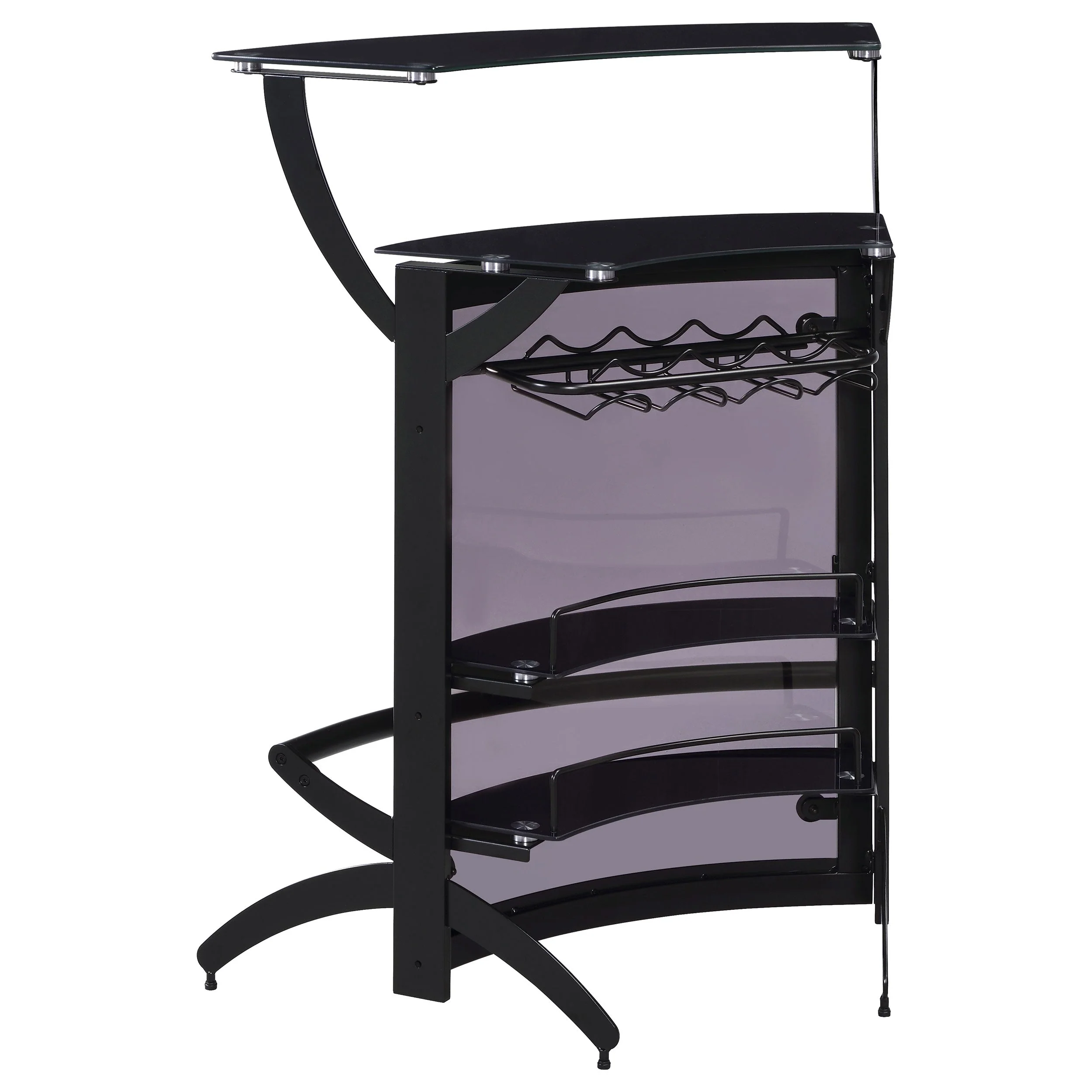 Dallas 2-shelf Curved Freestanding Home Bar Cabinet - Image 15