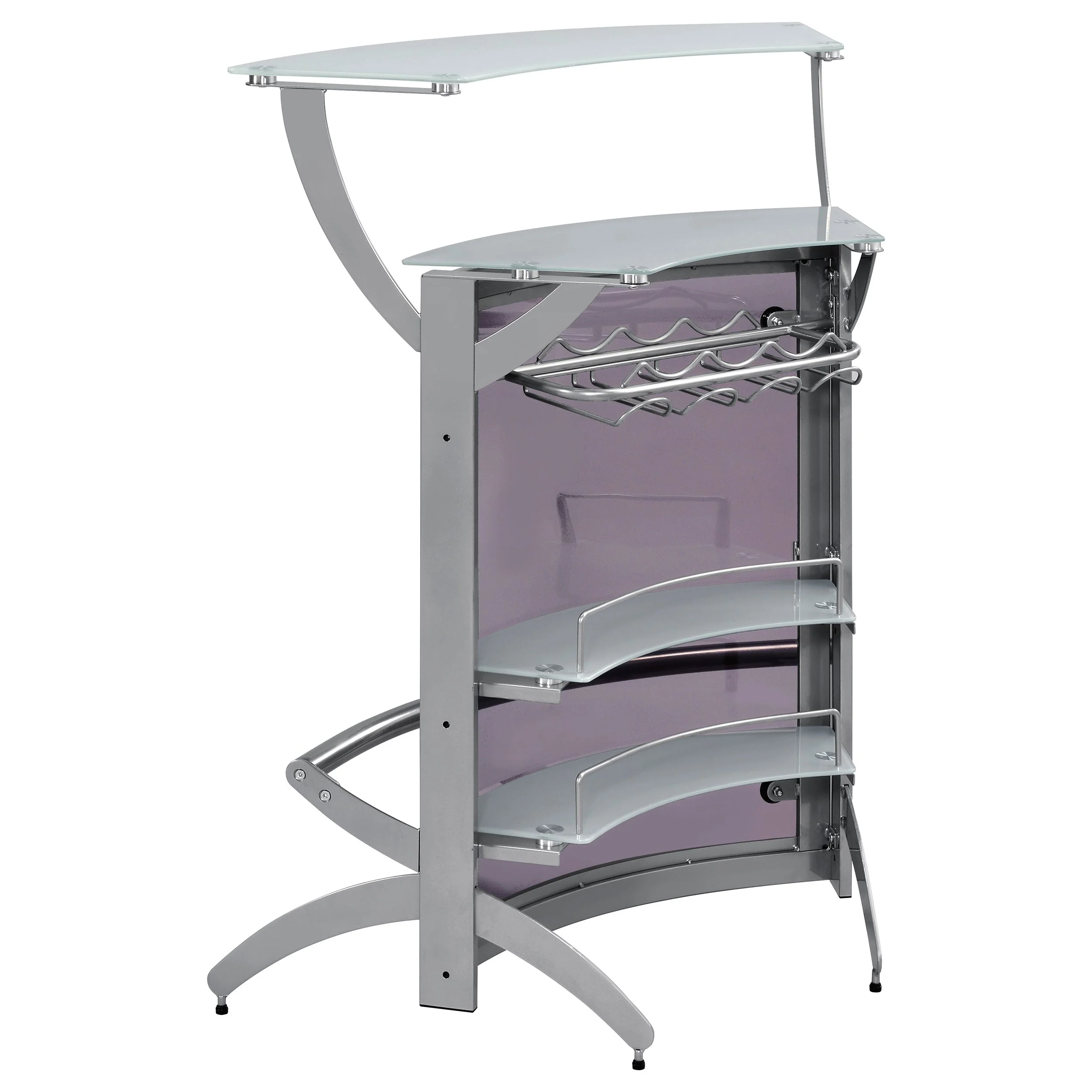 Dallas 2-shelf Curved Freestanding Home Bar Cabinet - Image 16