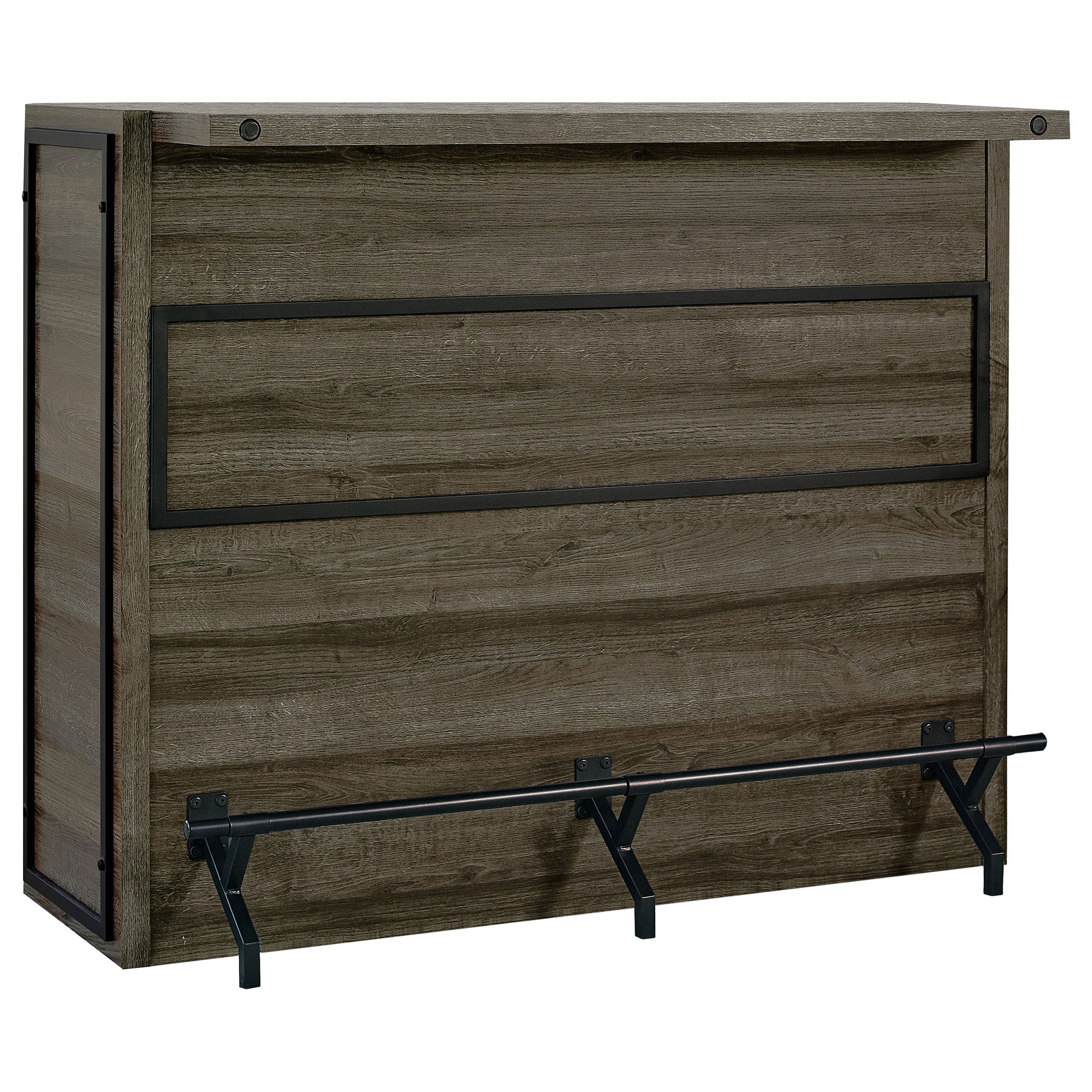 Joe 5-shelf Composite Wood Home Bar Wine Cabinet Aged Oak - Image 2