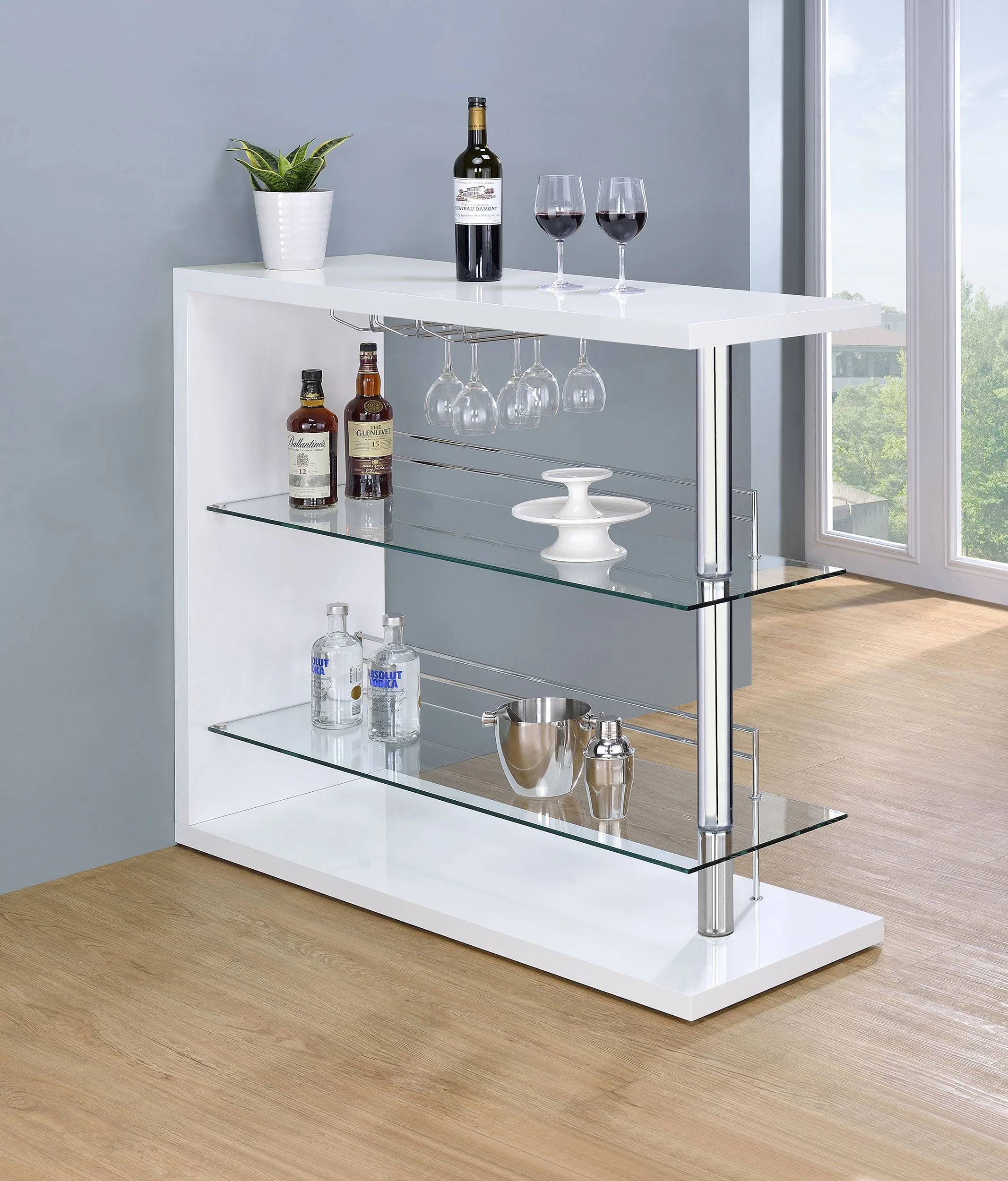 Prescott Rectangular Home Wine Table High Gloss - Image 6