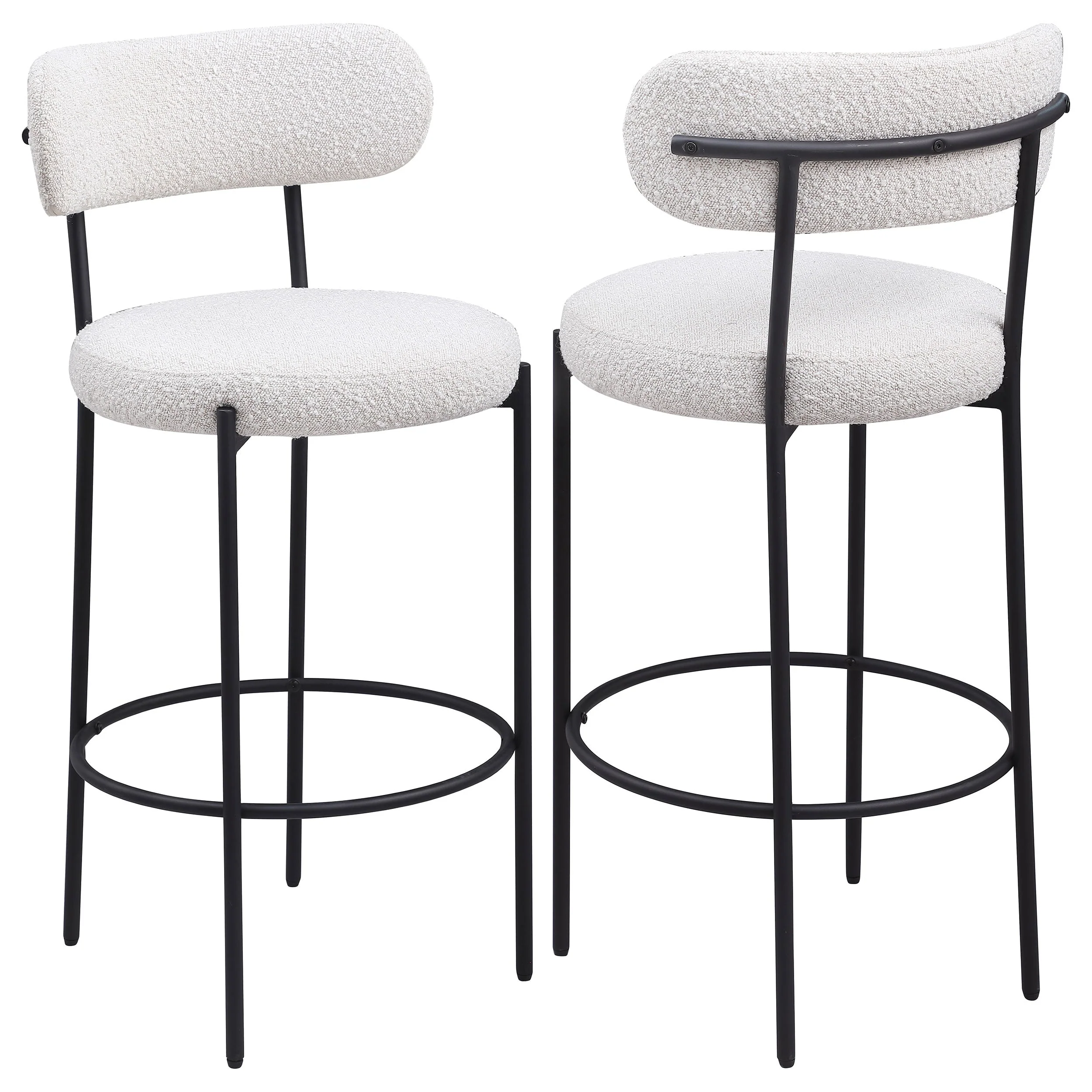 Viola Boucle Upholstered Bar Chair (Set of 2) - Image 3