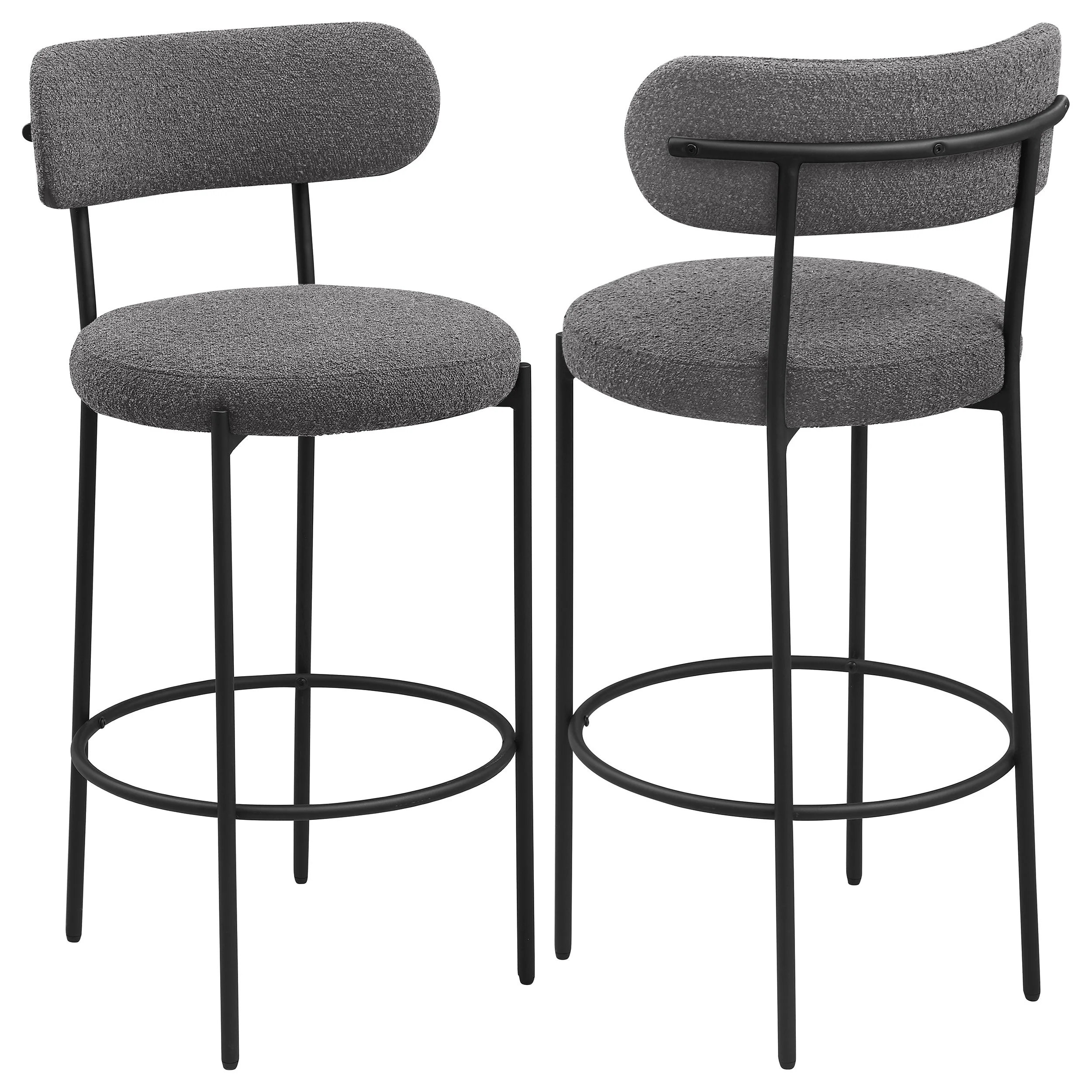 Viola Boucle Upholstered Bar Chair (Set of 2) - Image 4