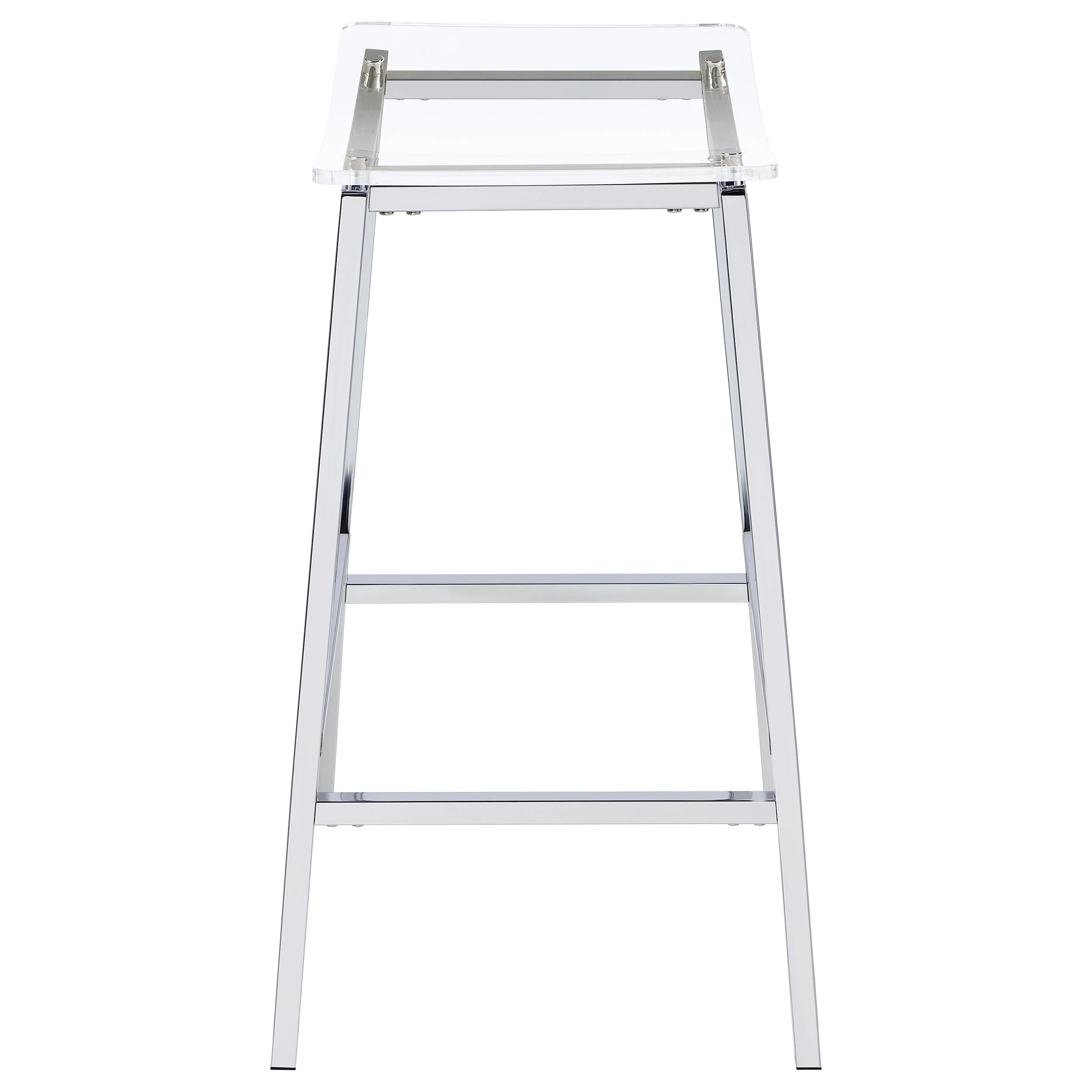 Jovani Acrylic Backless Bar Stool Chrome (Set of 2) - Image 7