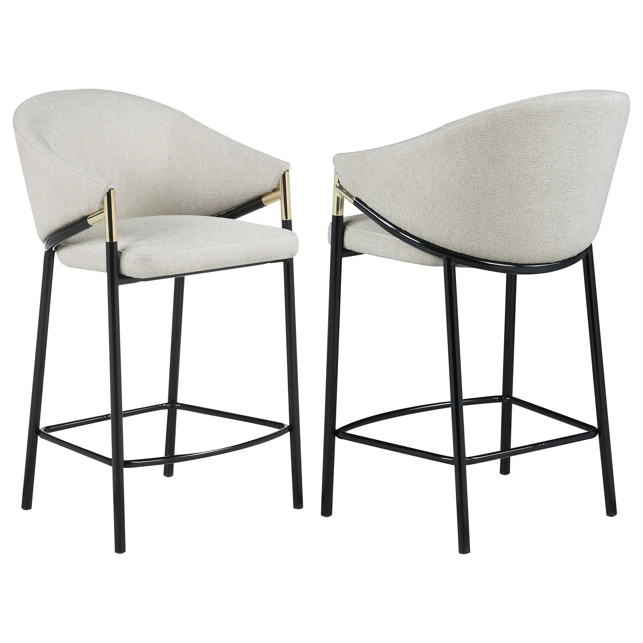 Chadwick Fabric Upholstered Counter Chair Beige (Set of 2) - Image 2