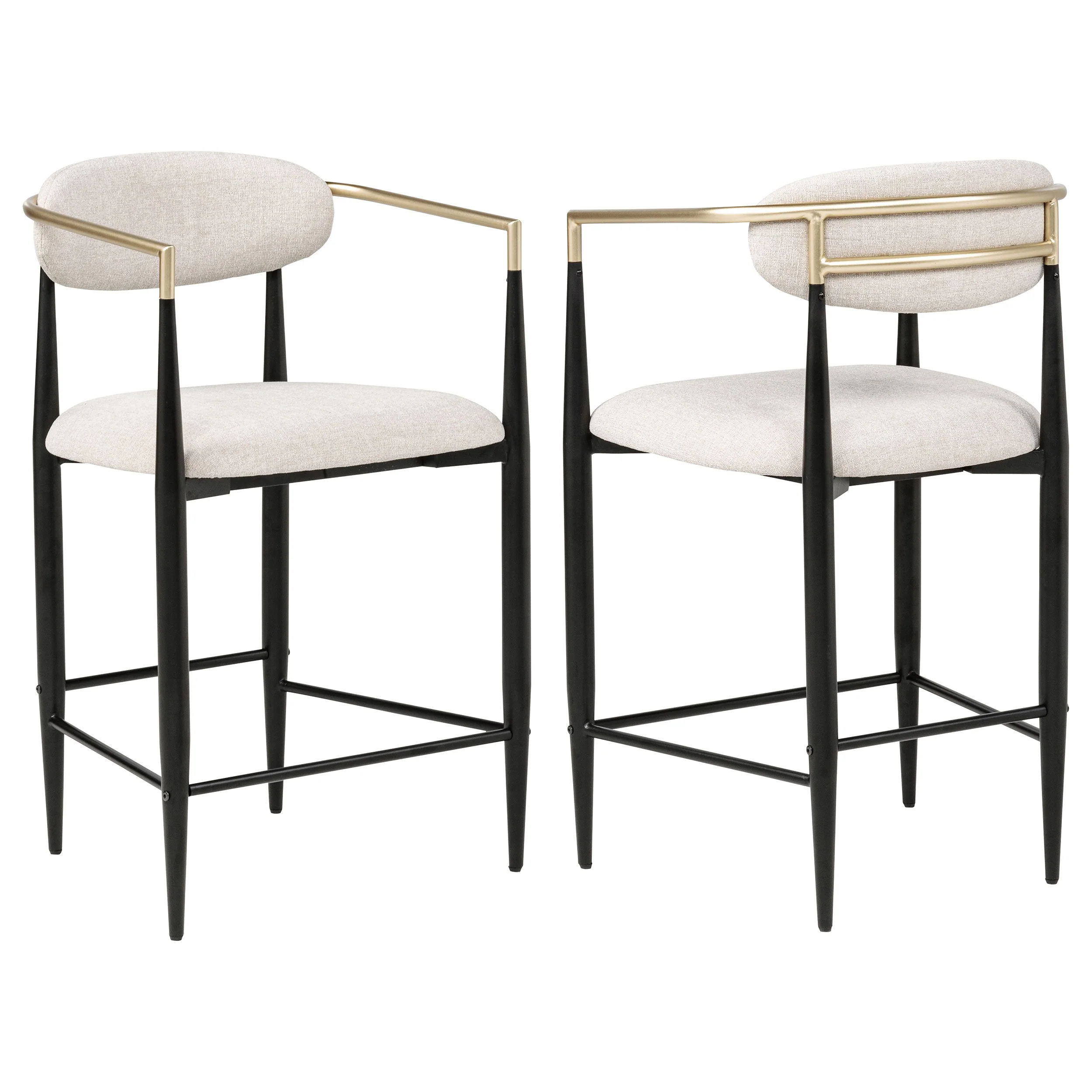 Tina Fabric Upholstered Counter Chair (Set of 2) - Image 4