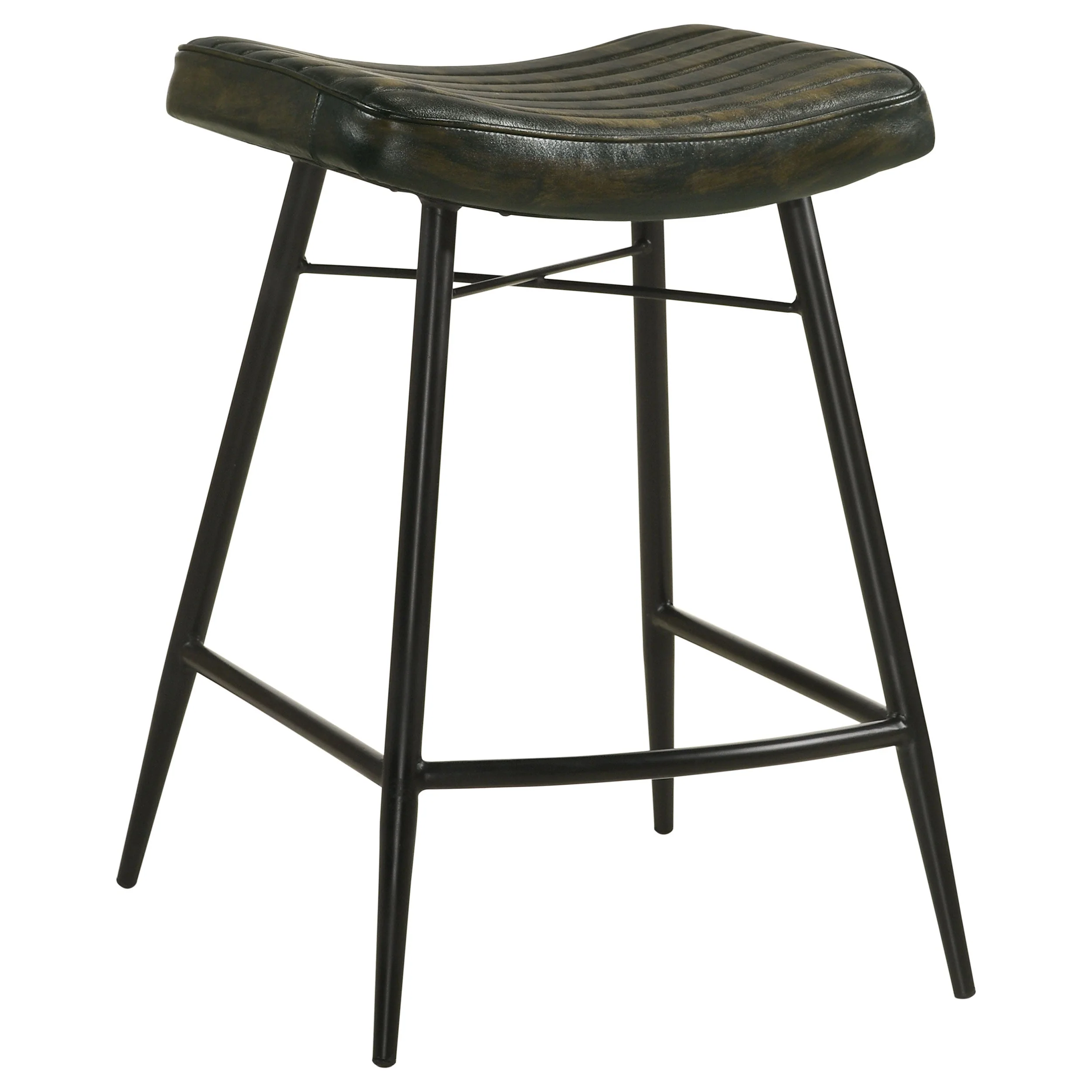 Bayu Leather Upholstered Counter Stool (Set of 2) - Image 7