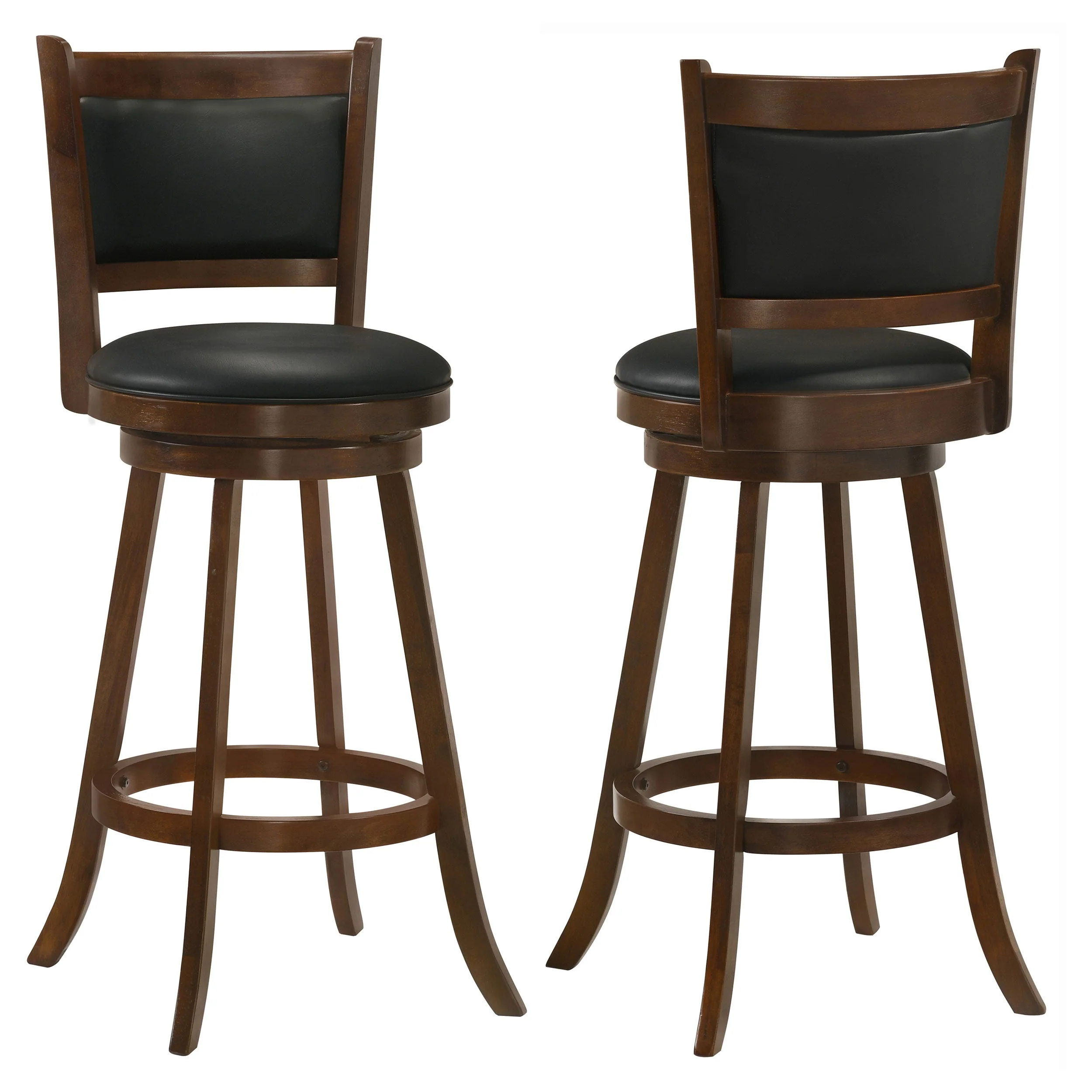 Broxton Upholstered Swivel Bar Chair Chestnut (Set of 2) - Image 2