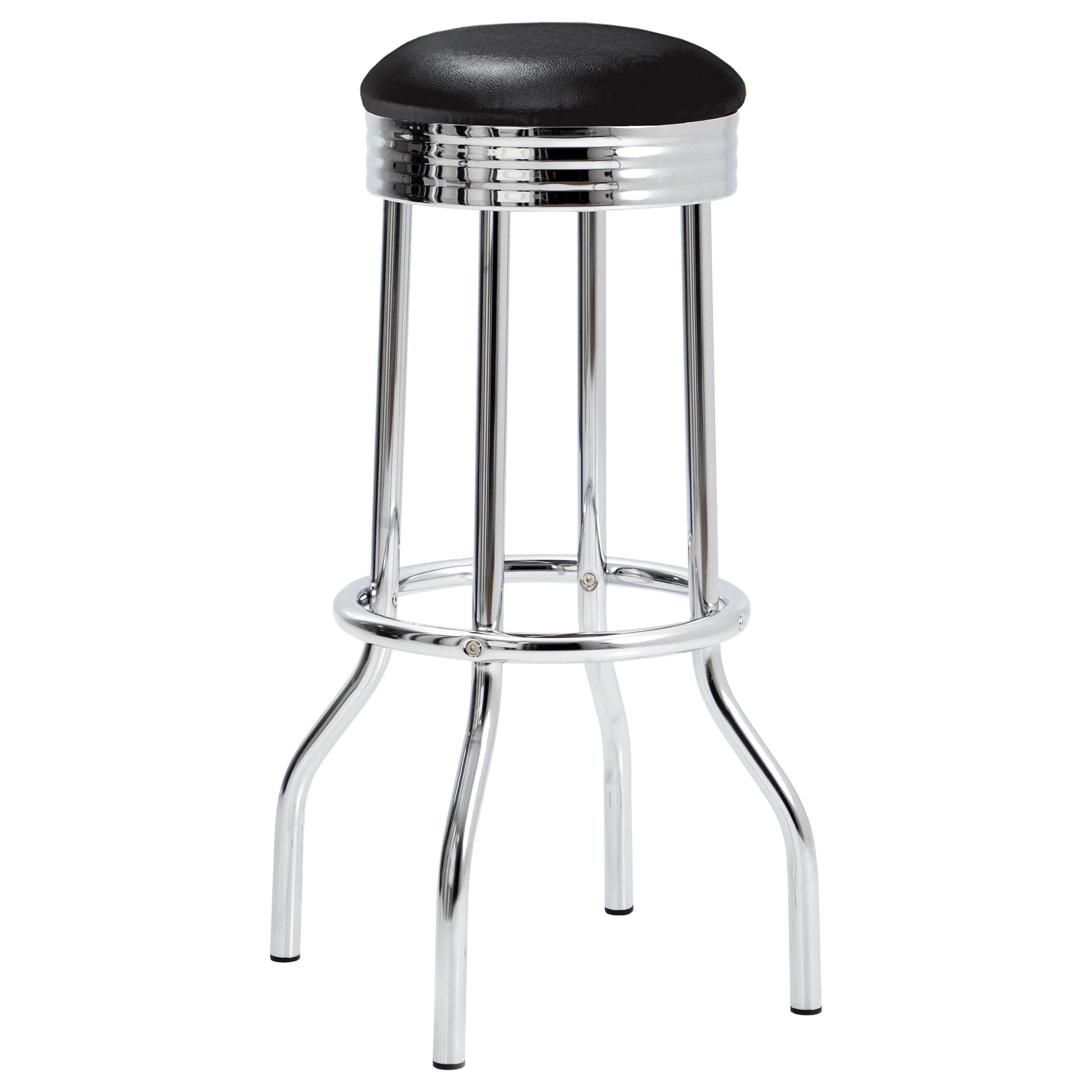 Retro Upholstered Metal Swivel Bar Stool (Set of 2) - Image 11