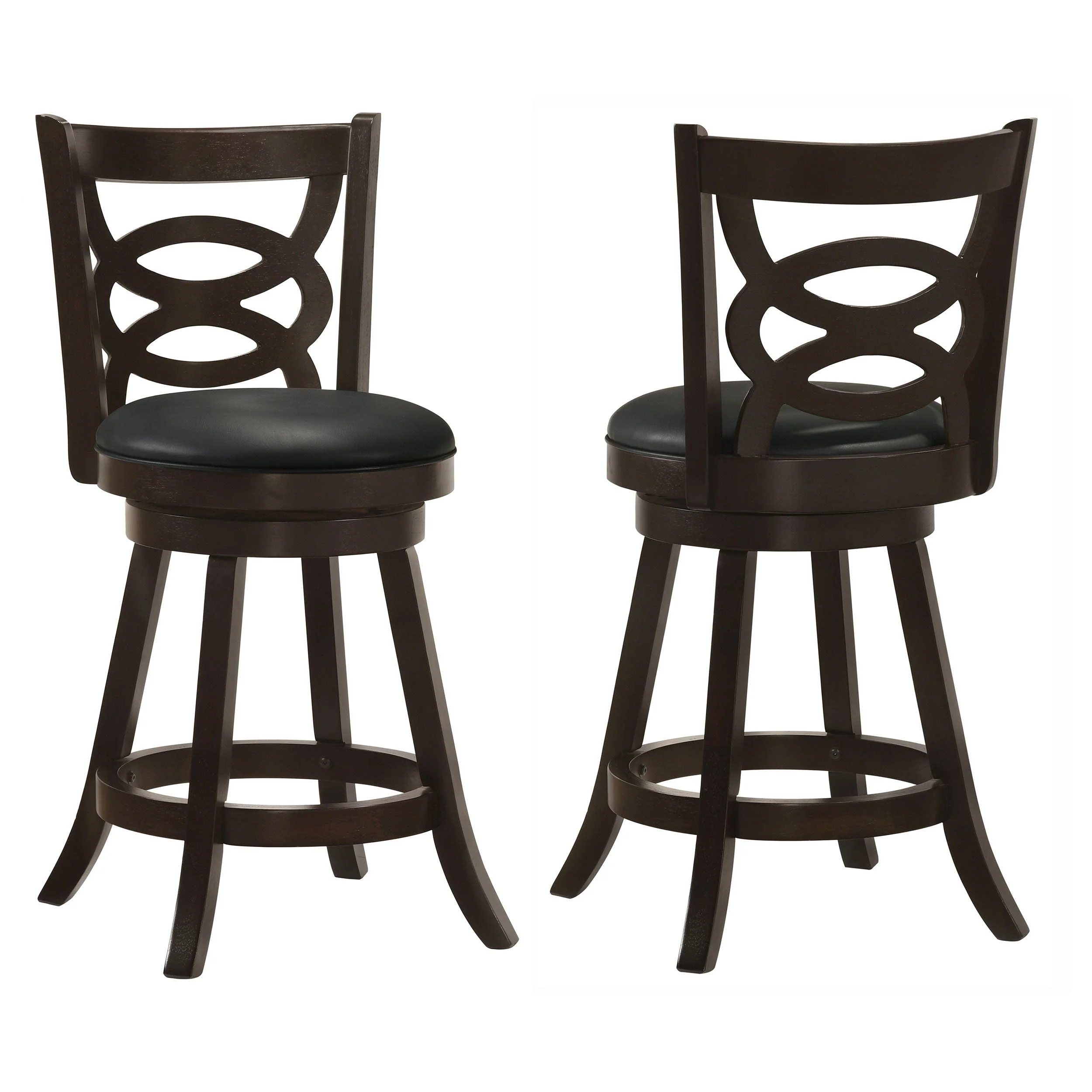 Calecita Wood Swivel Counter Stool Cappuccino (Set of 2) - Image 2