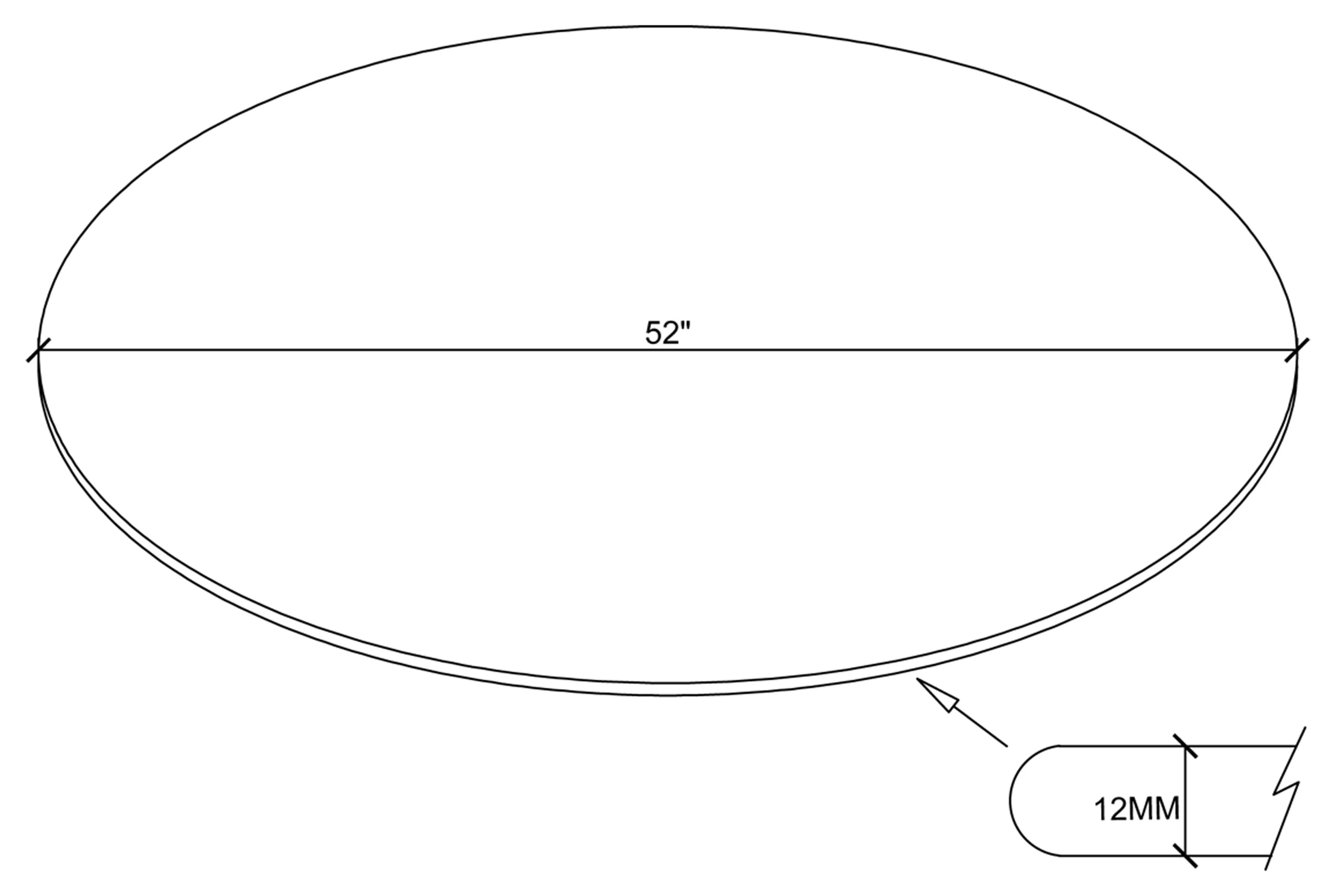 54-inch 10mm Round Clear Tempered Glass Top - Image 23