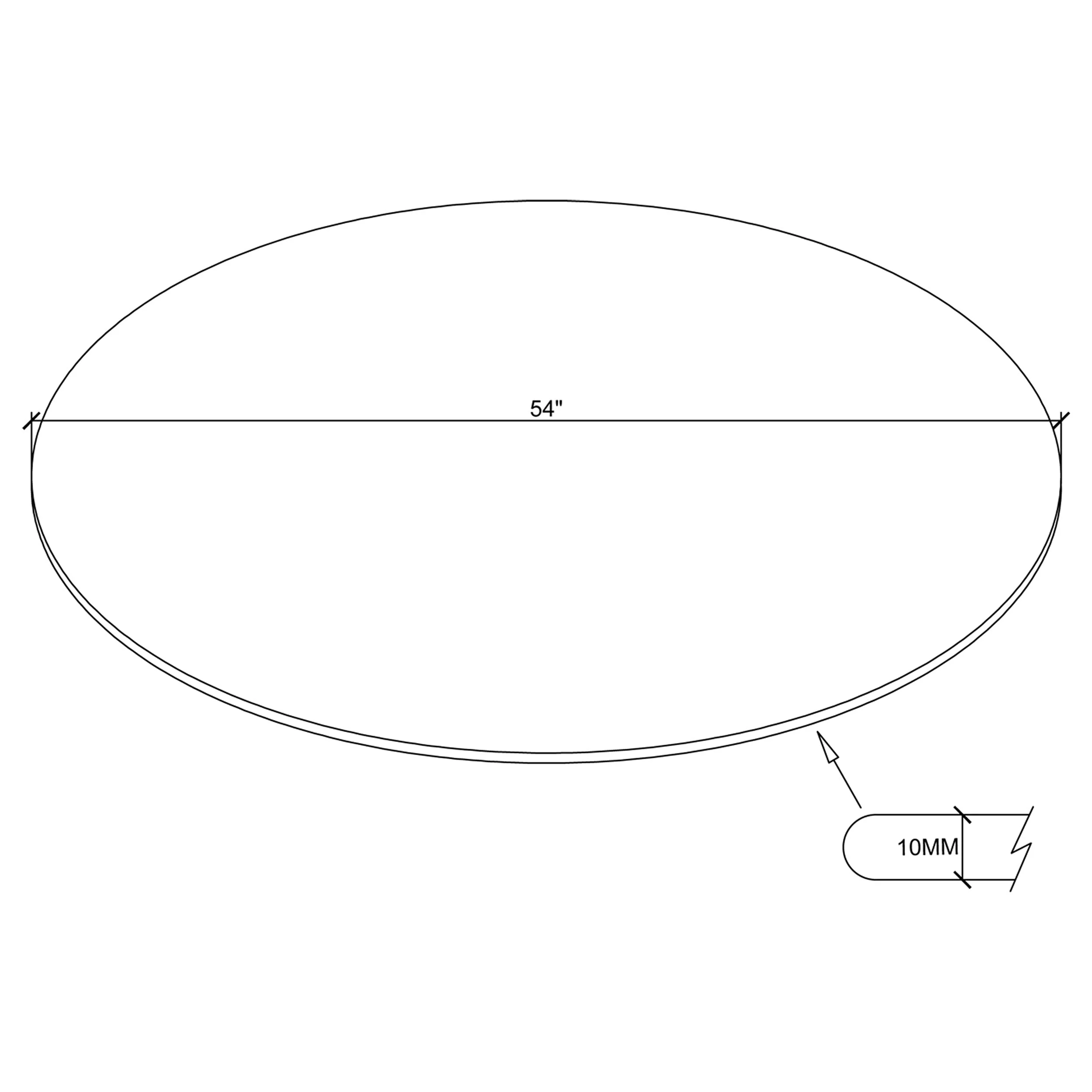 54-inch 10mm Round Clear Tempered Glass Top - Image 25