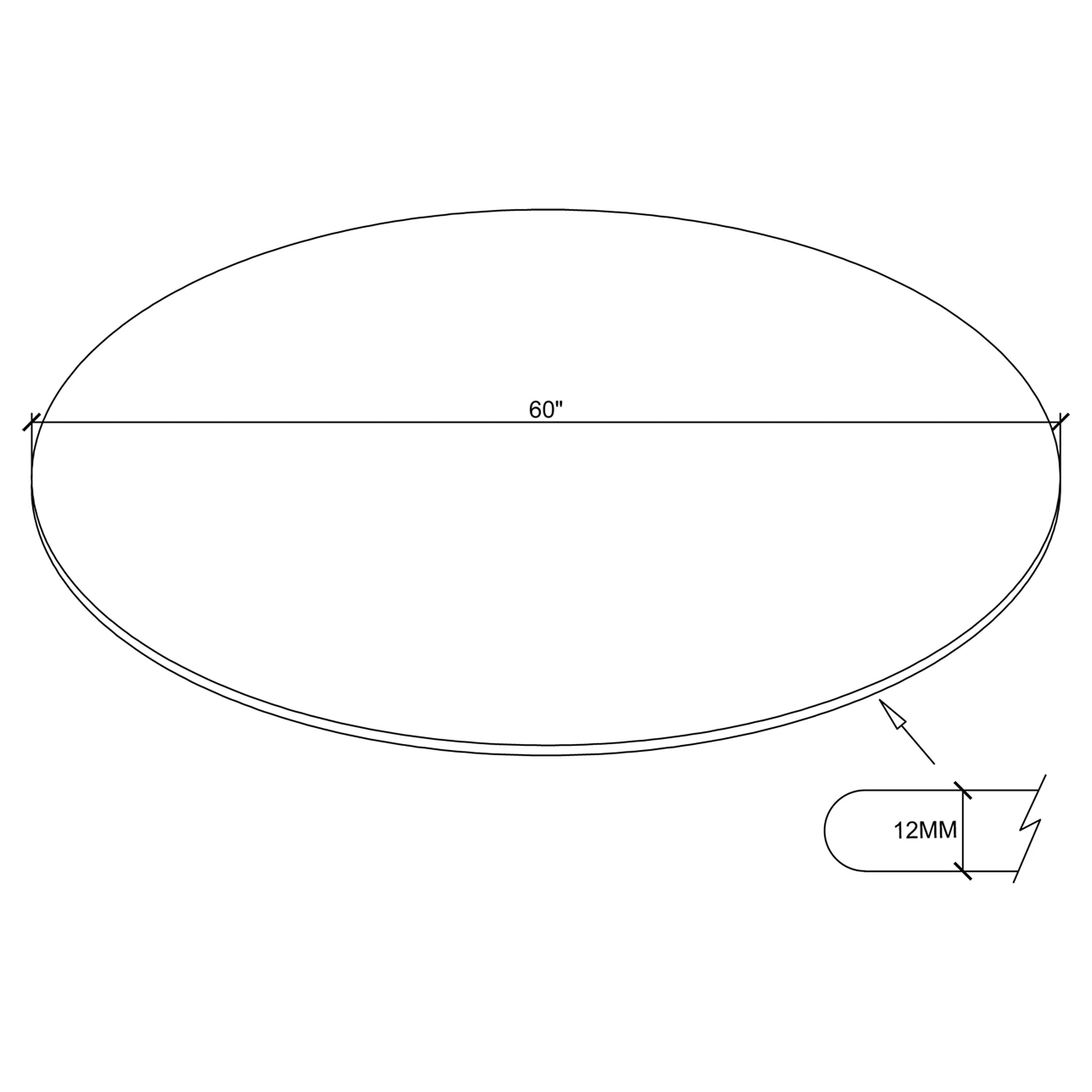 54-inch 10mm Round Clear Tempered Glass Top - Image 26