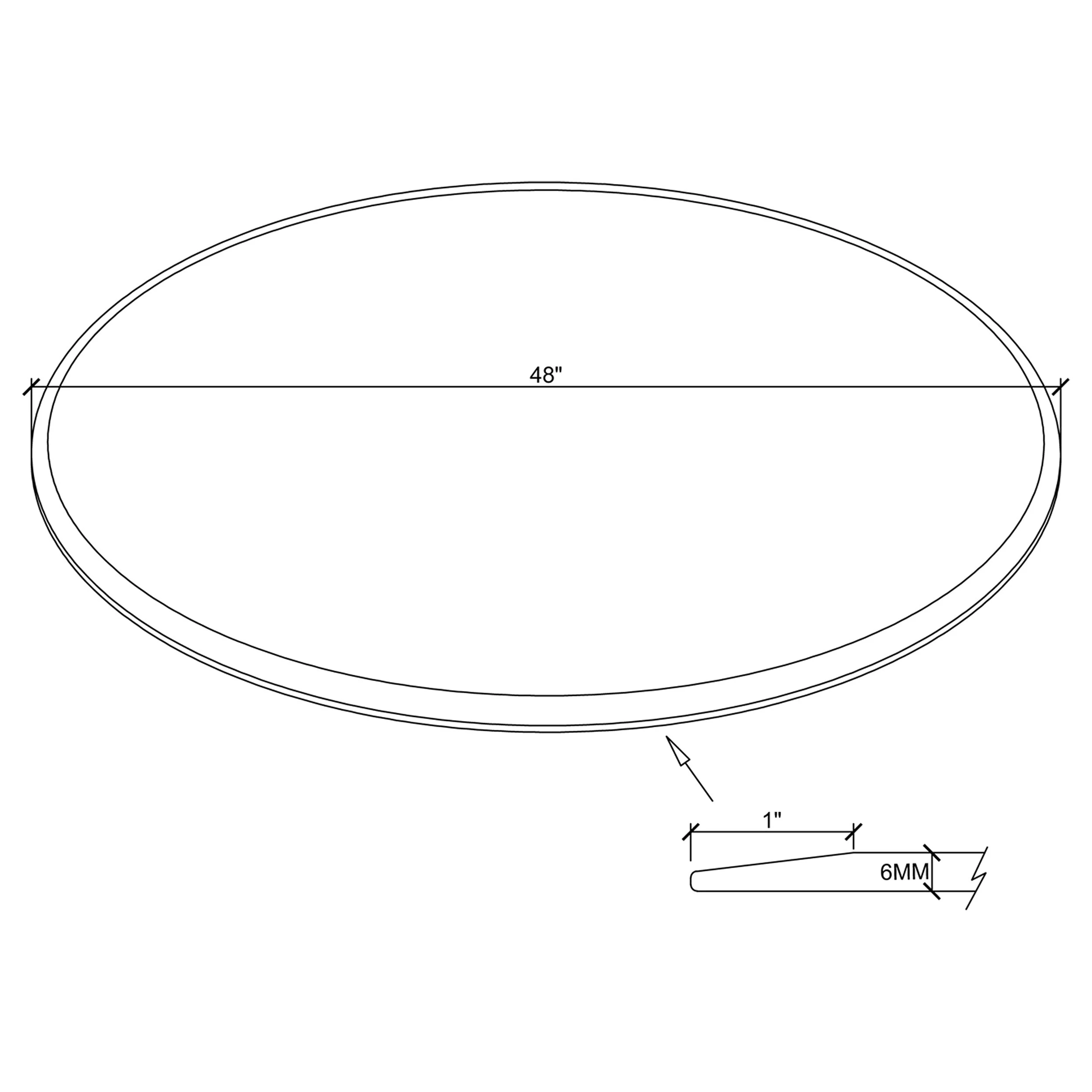 54-inch 10mm Round Clear Tempered Glass Top - Image 27