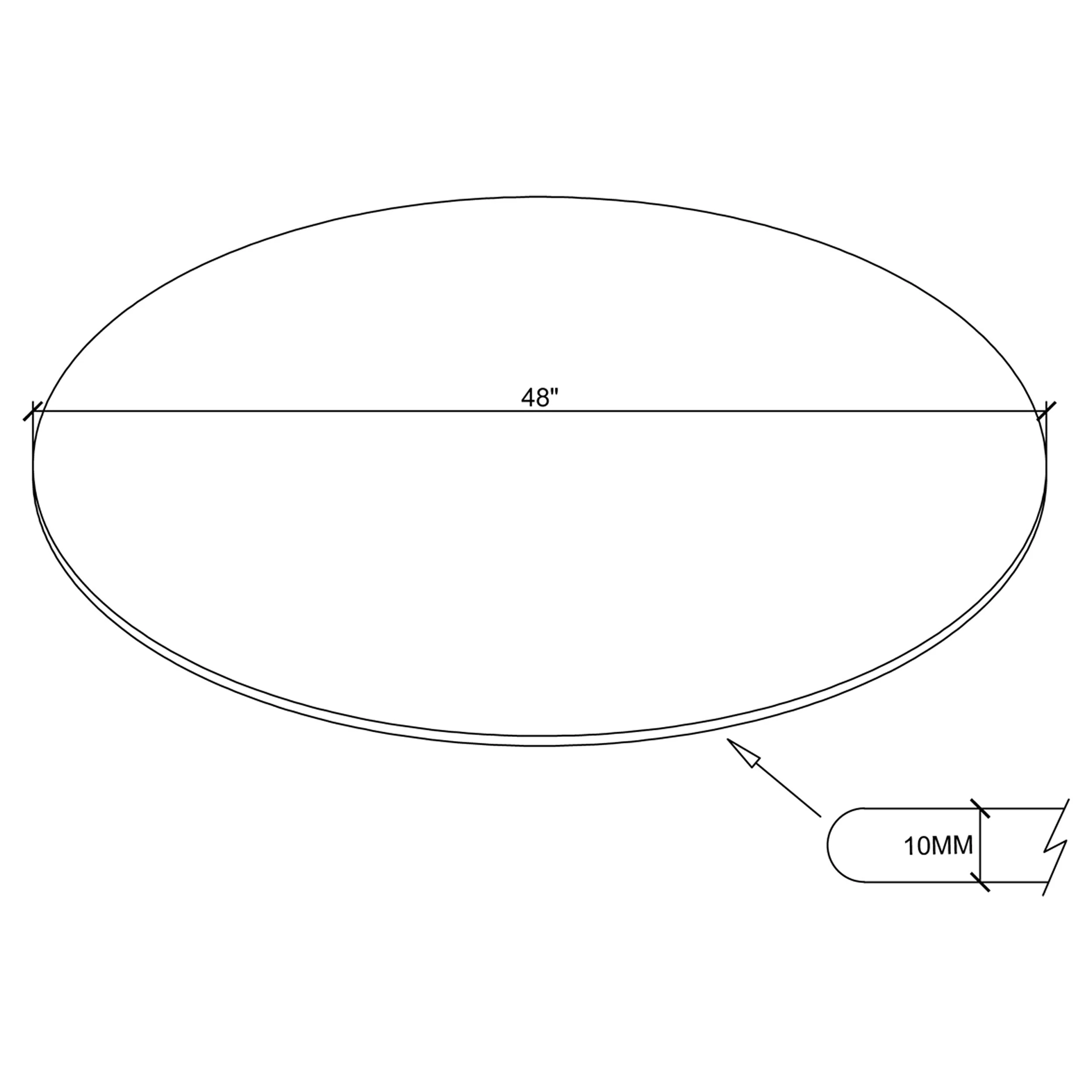 54-inch 10mm Round Clear Tempered Glass Top - Image 28