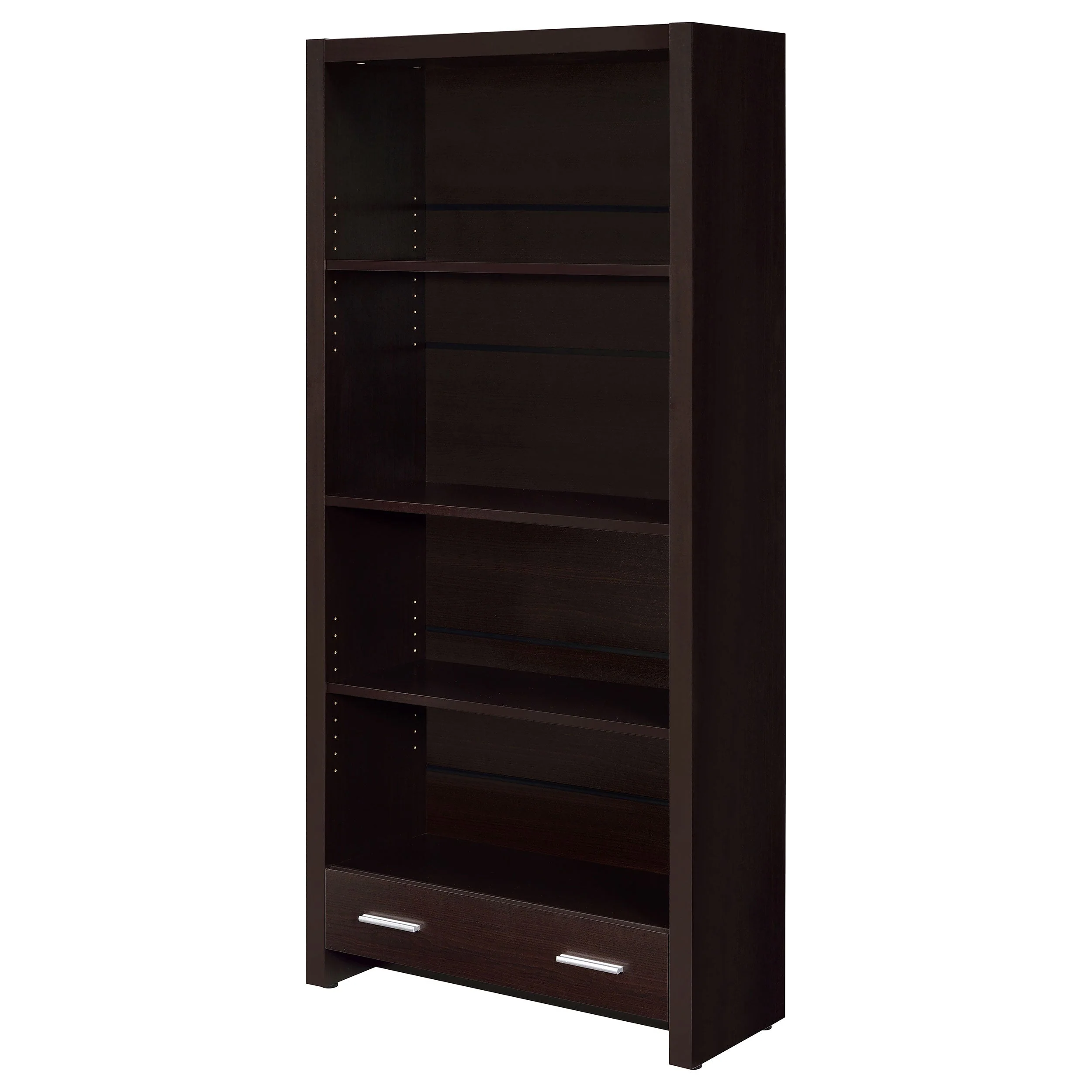 Skylar 71-inch 5-shelf Bookcase with Drawer Cappuccino - Image 6