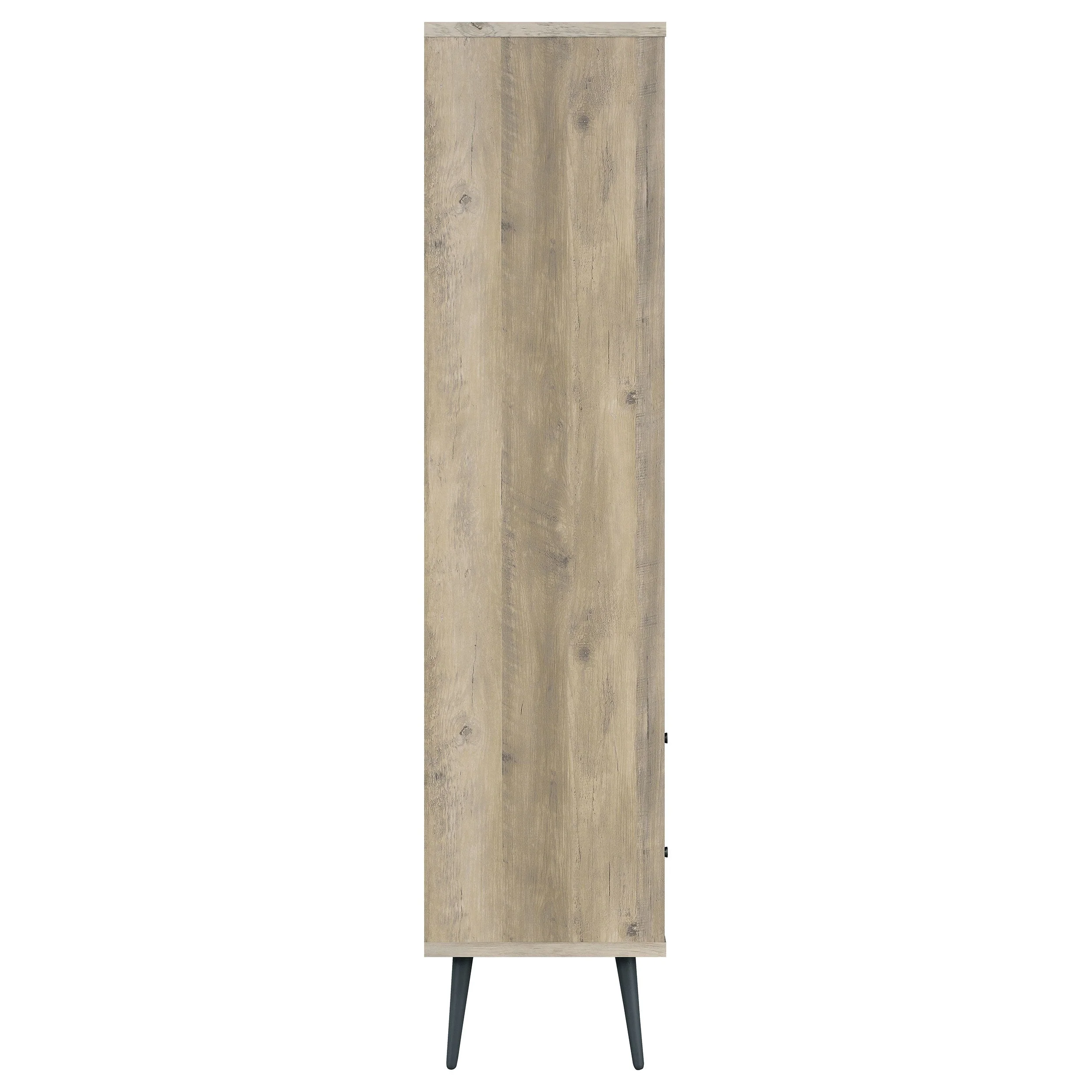 Maeve 70-inch 3-shelf Bookcase with Drawers Distressed Pine - Image 10