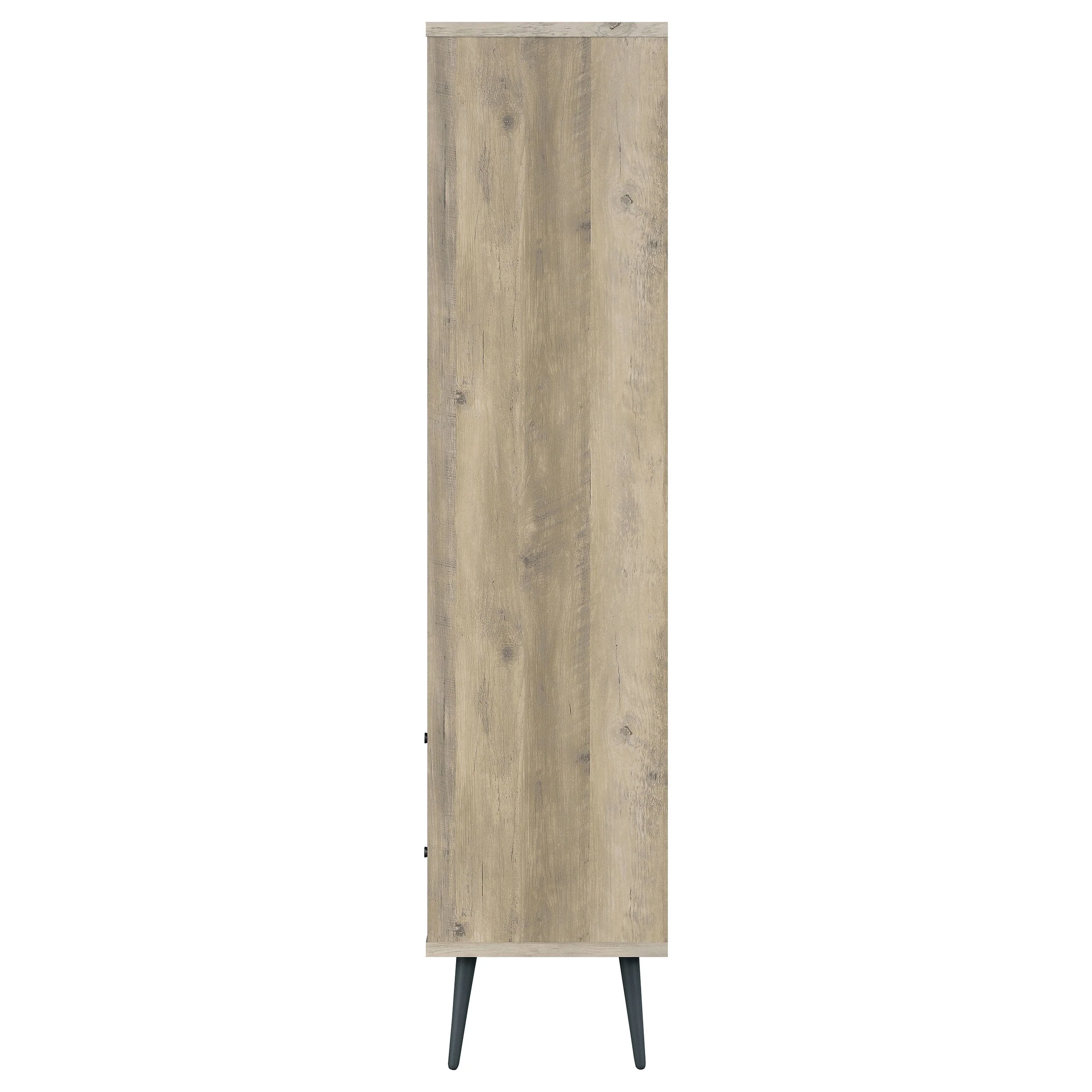 Maeve 70-inch 3-shelf Bookcase with Drawers Distressed Pine - Image 6