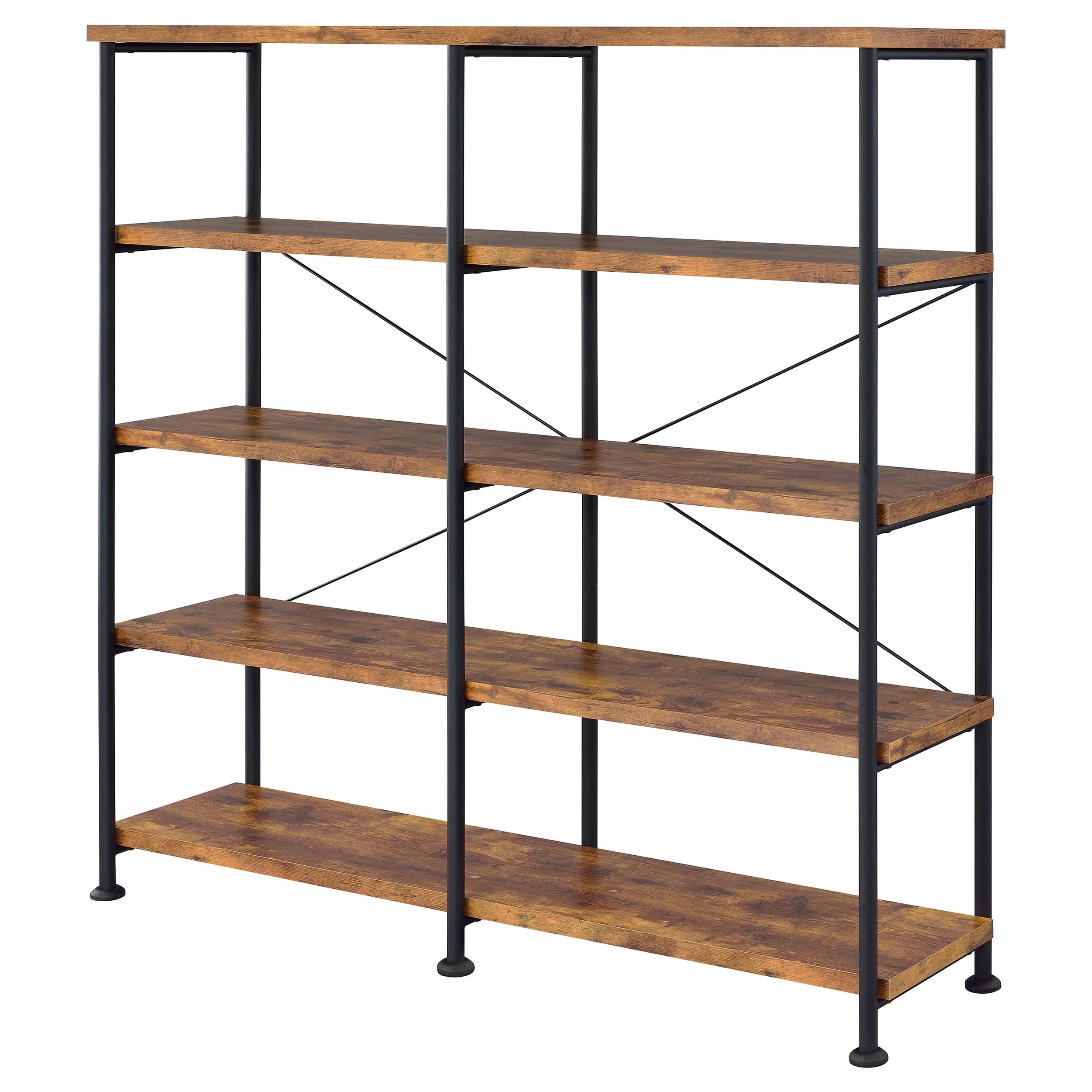 Analiese 63-inch 4-shelf Double Bookshelf - Image 9