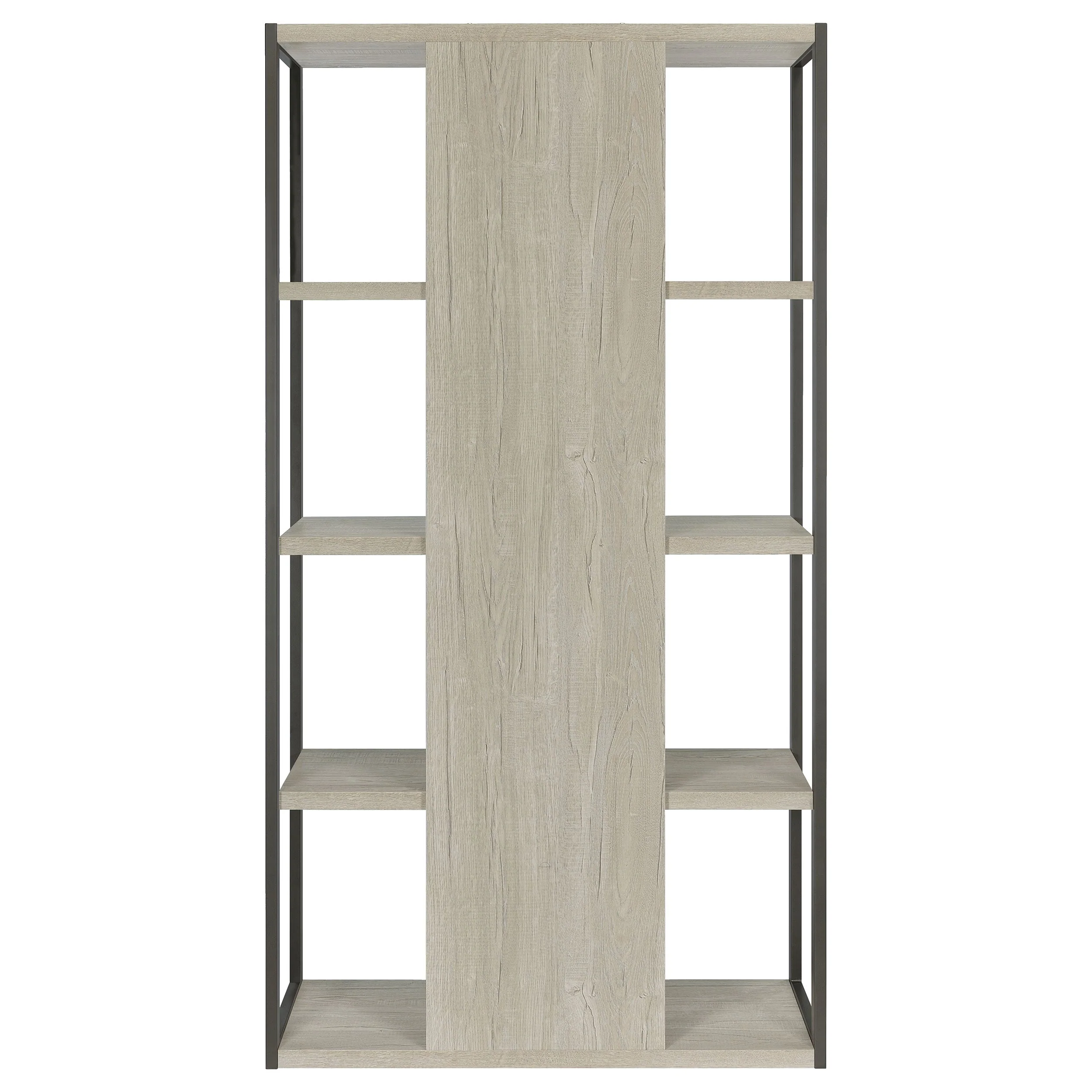 Loomis 72-inch 4-shelf Bookshelf Whitewashed Grey - Image 8