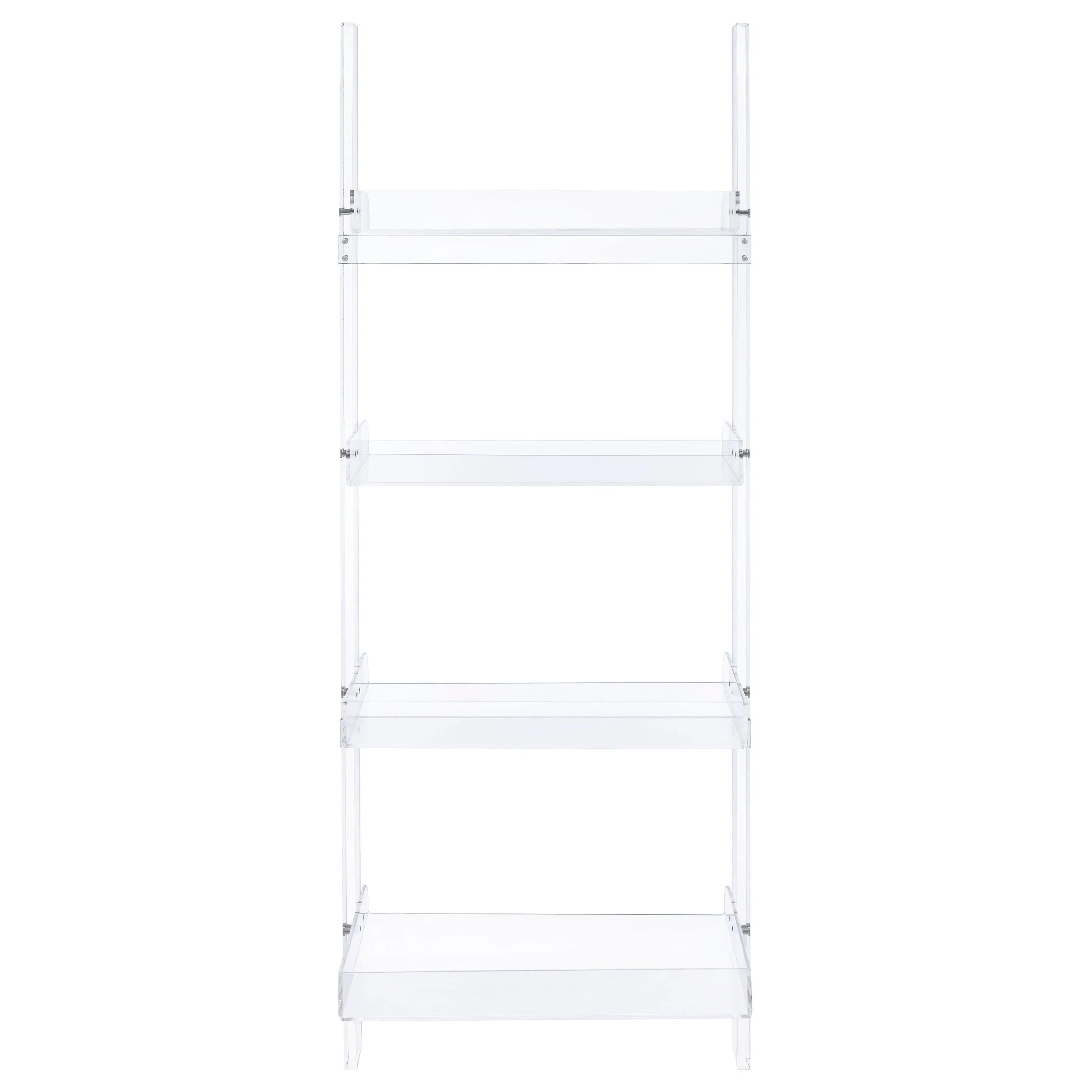 Amaturo 72-inch 4-shelf Acrylic Ladder Bookshelf Clear - Image 7