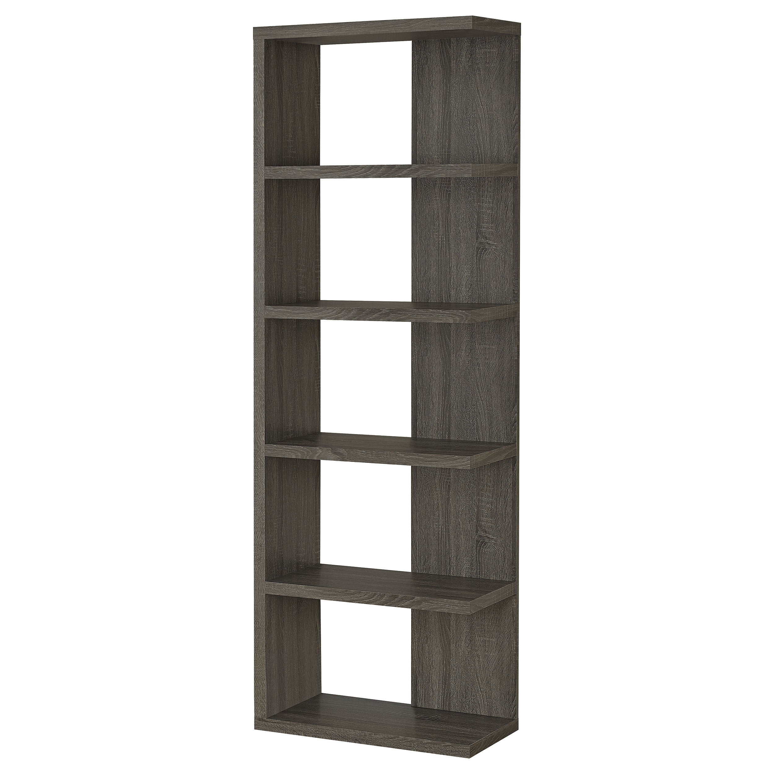 Harrison 71-inch 5-shelf Bookshelf Weathered Grey - Image 5