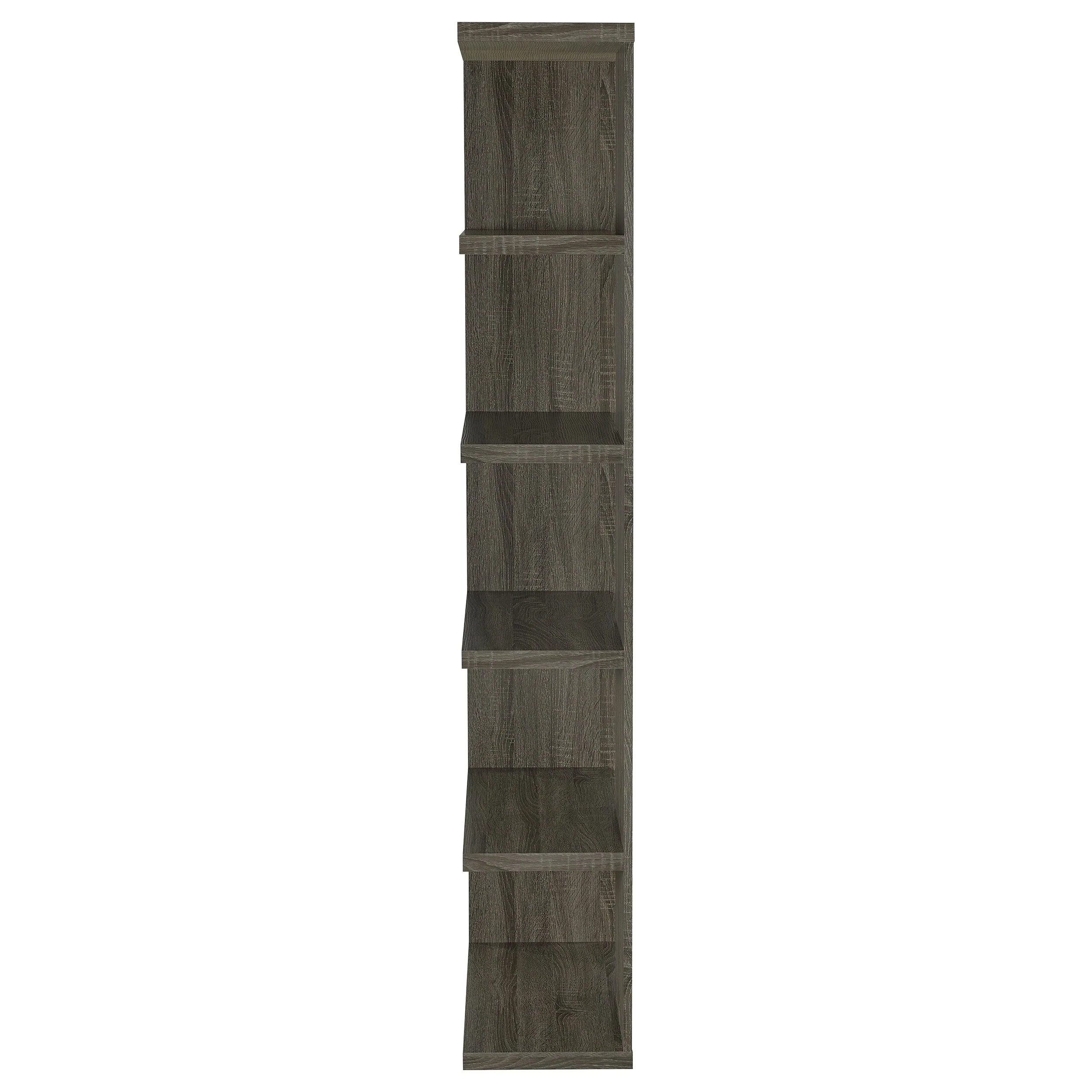 Harrison 71-inch 5-shelf Bookshelf Weathered Grey - Image 6