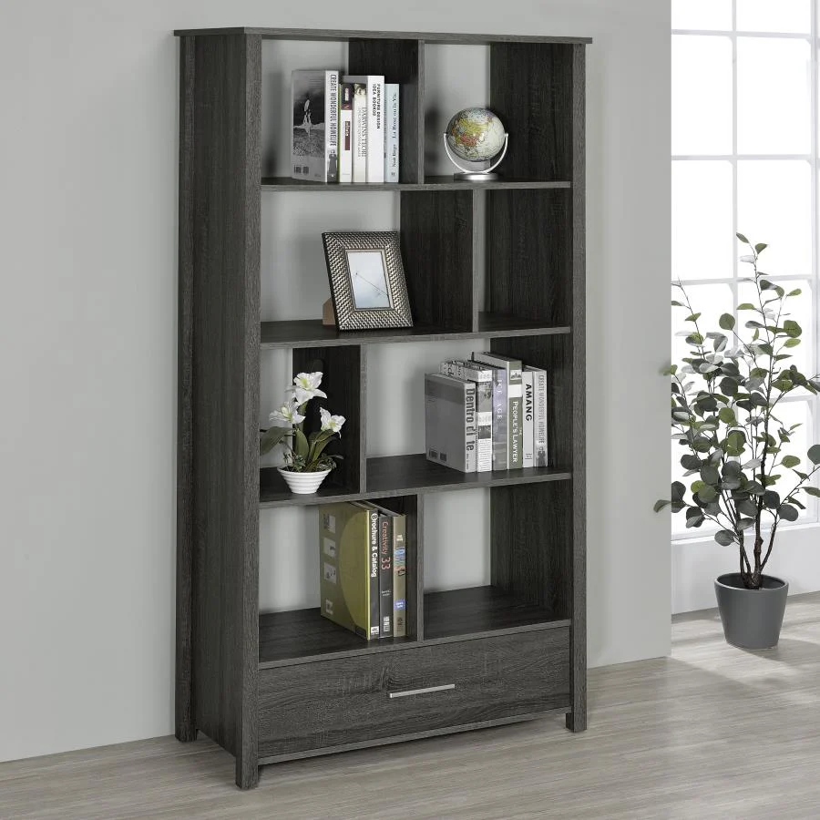 Dylan 68-inch 4-shelf Storage Bookshelf High Gloss - Image 2