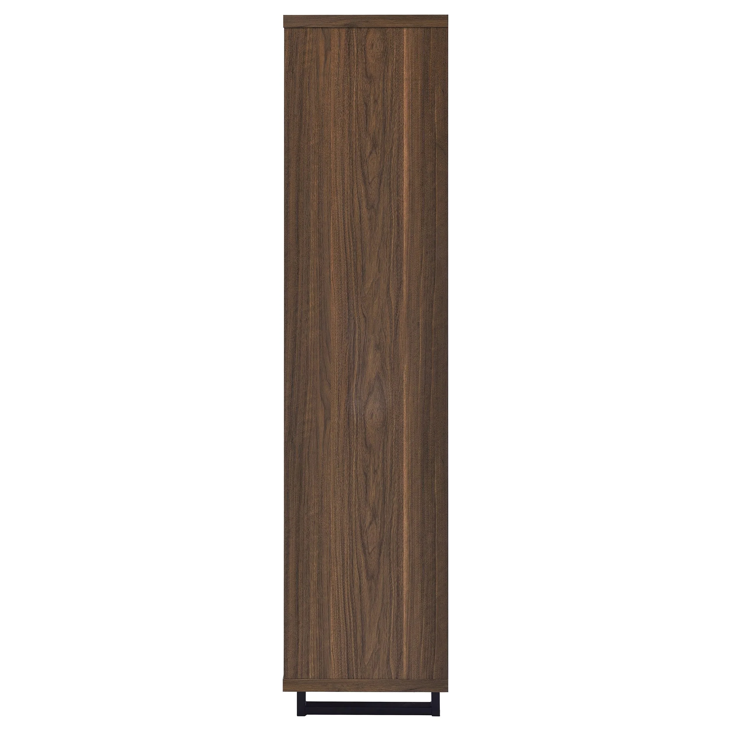 Maddox 71-inch 3-shelf Cabinet Bookcase Walnut - Image 7