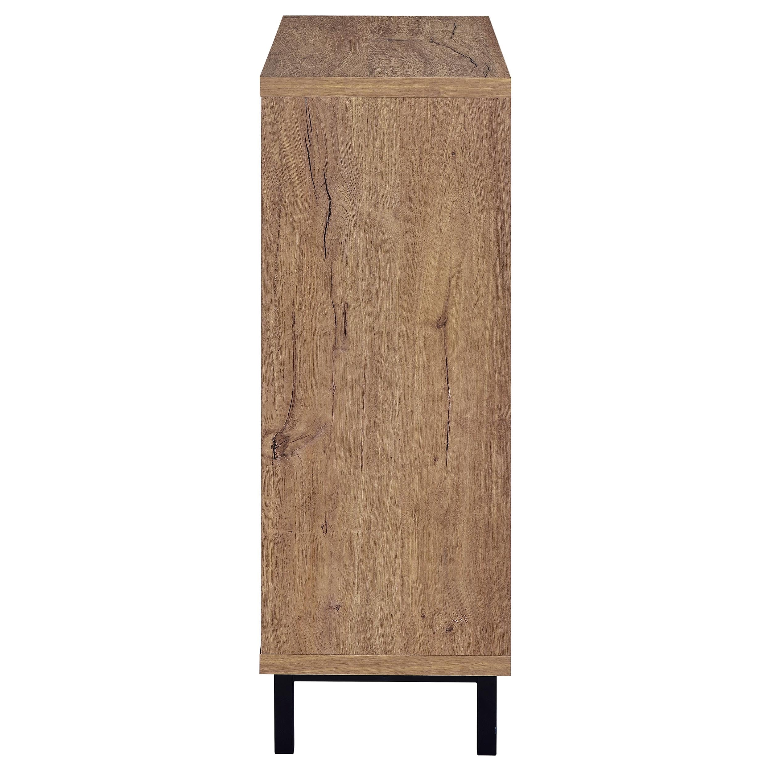 Teller 2-door Shoe Storage Cabinet Natural Oak - Image 7