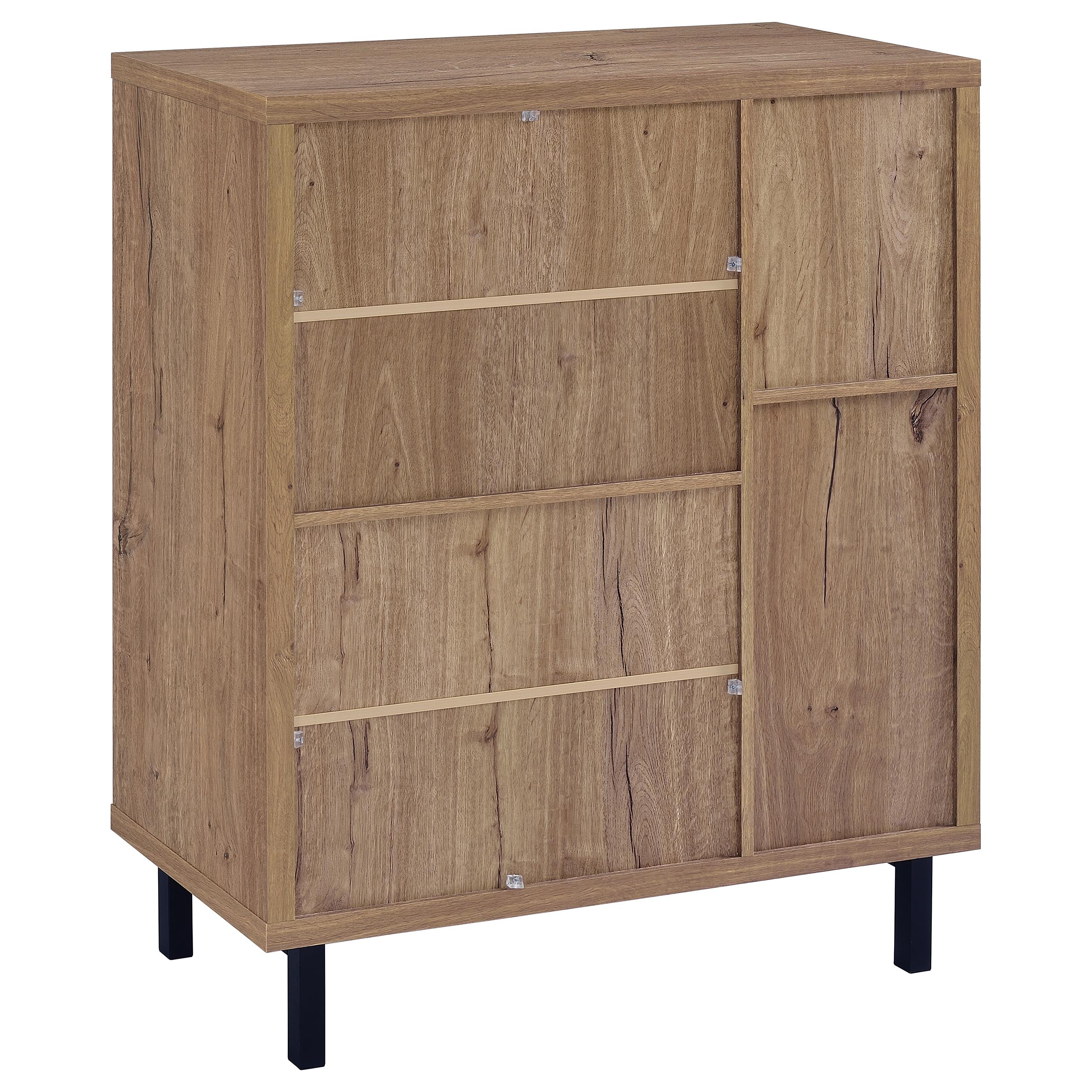 Teller 2-door Shoe Storage Cabinet Natural Oak - Image 8