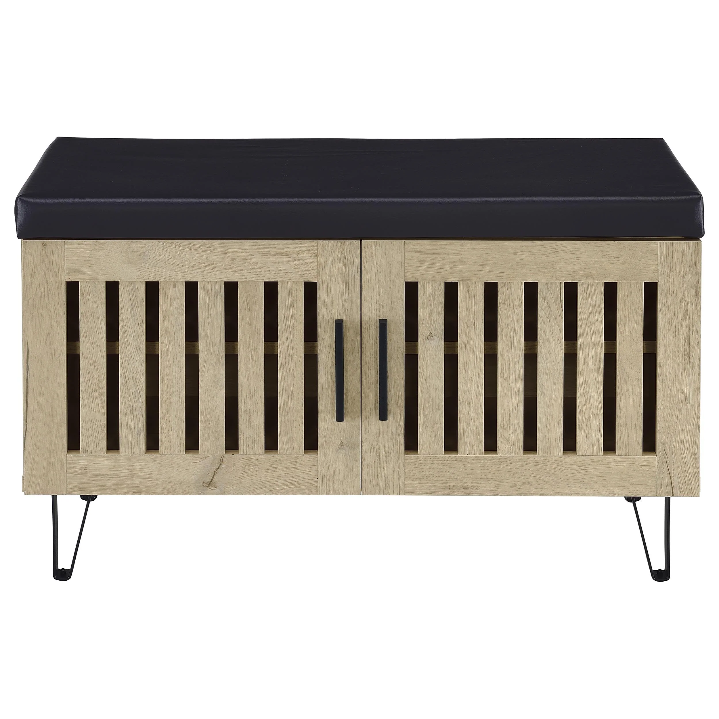 Brixton 2-door Padded Entryway Shoe Storage Bench - Image 15