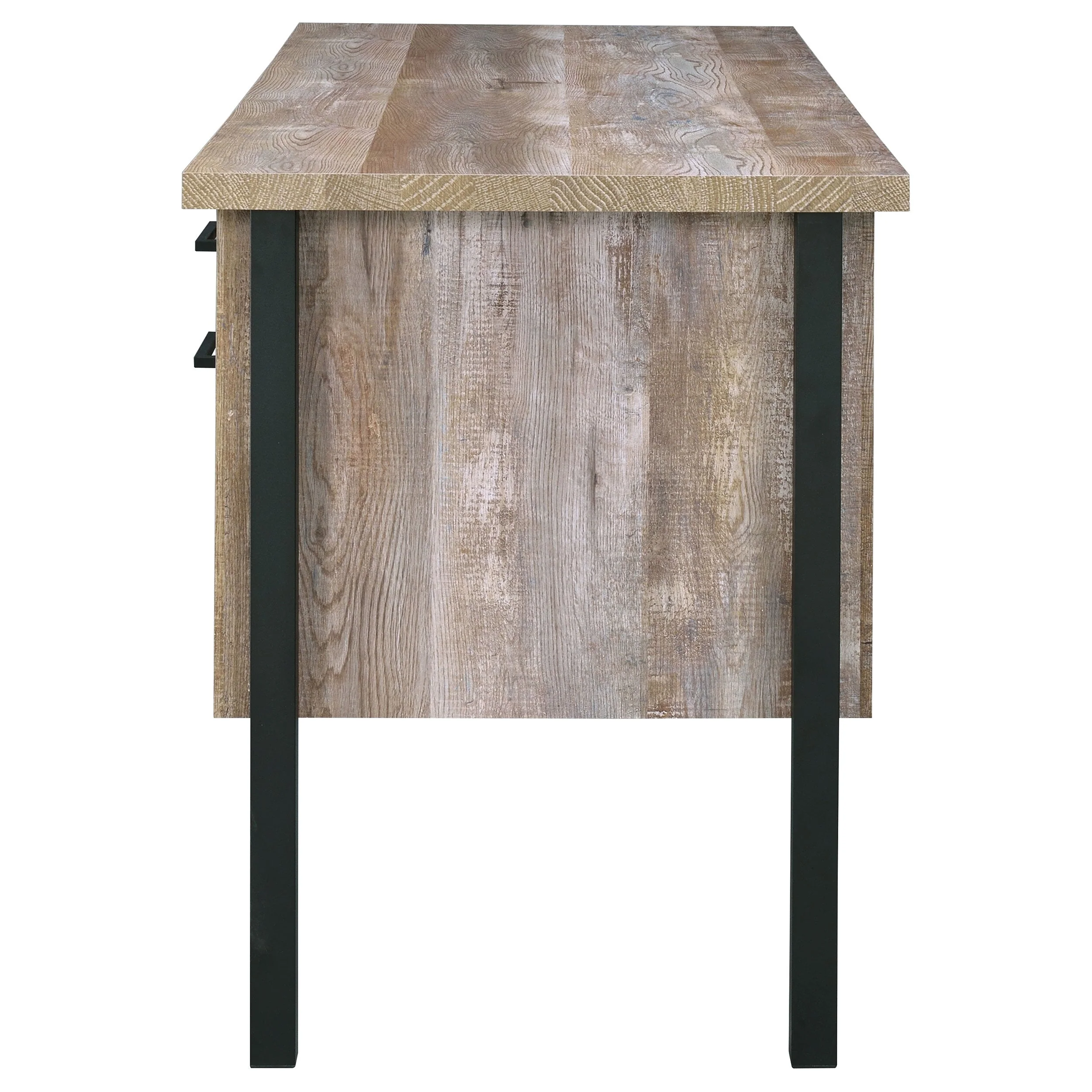 Samson 60-inch 4-drawer Office Computer Desk Weathered Oak - Image 6