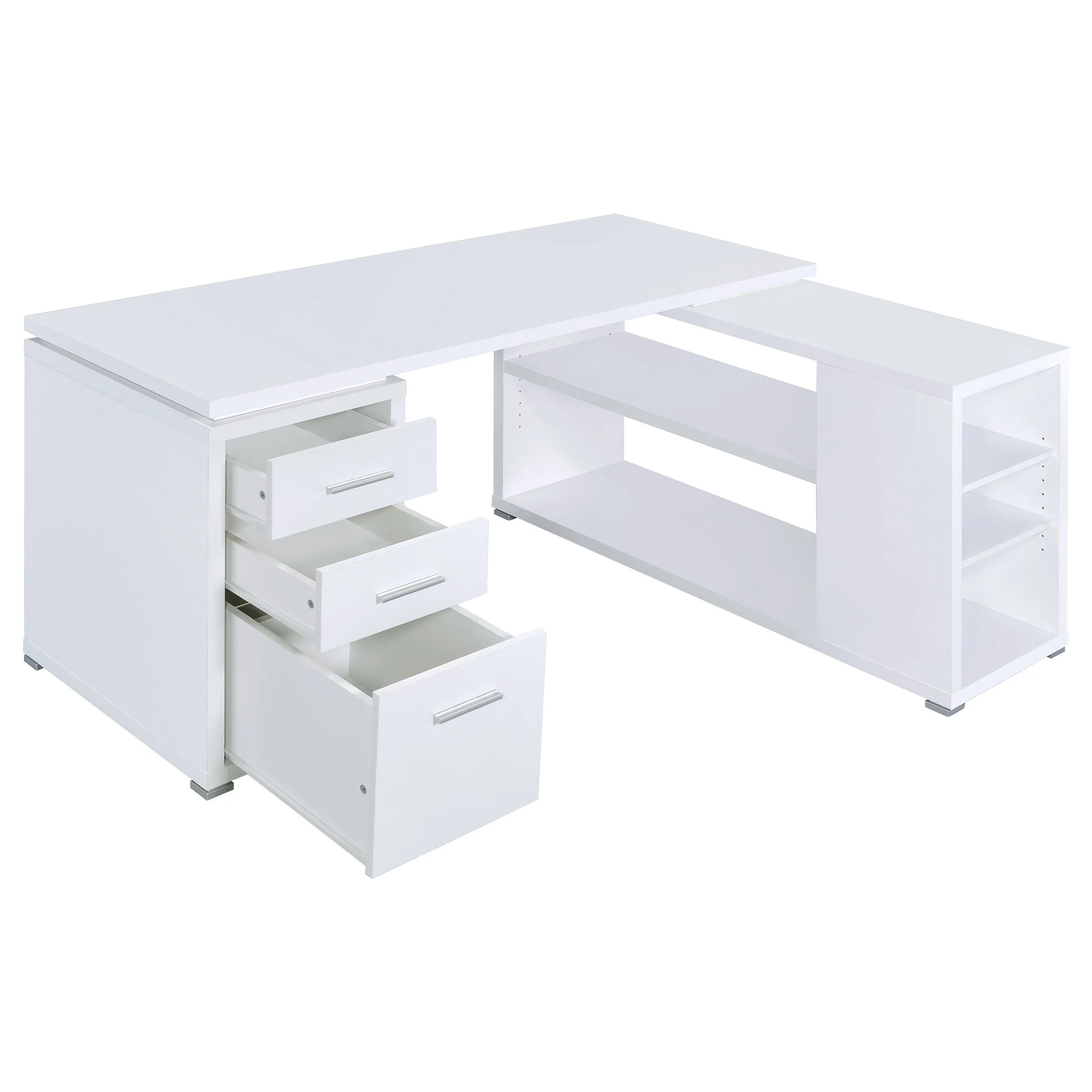 Yvette 60-inch 3-drawer L-Shape Computer Desk - Image 13