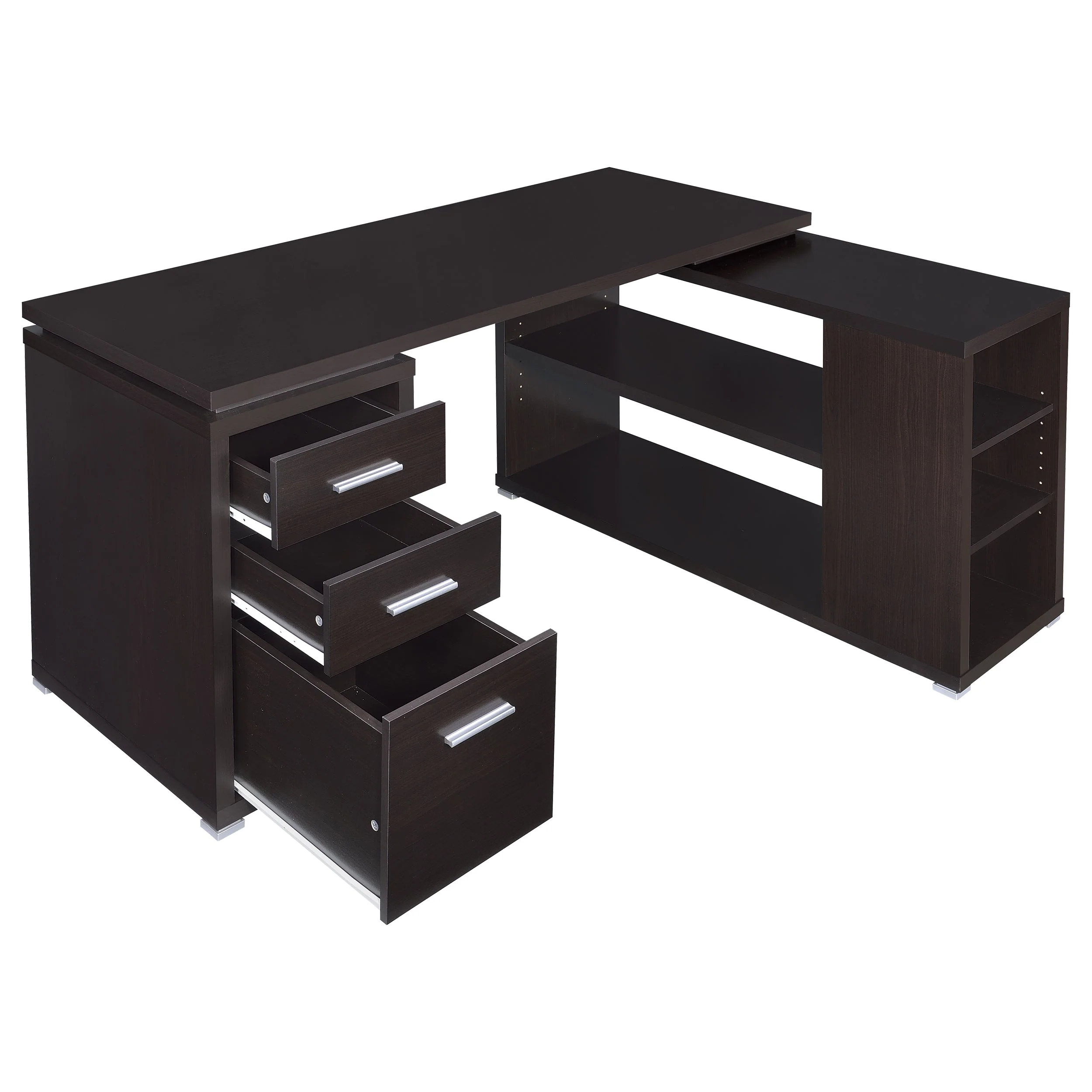 Yvette 60-inch 3-drawer L-Shape Computer Desk - Image 14