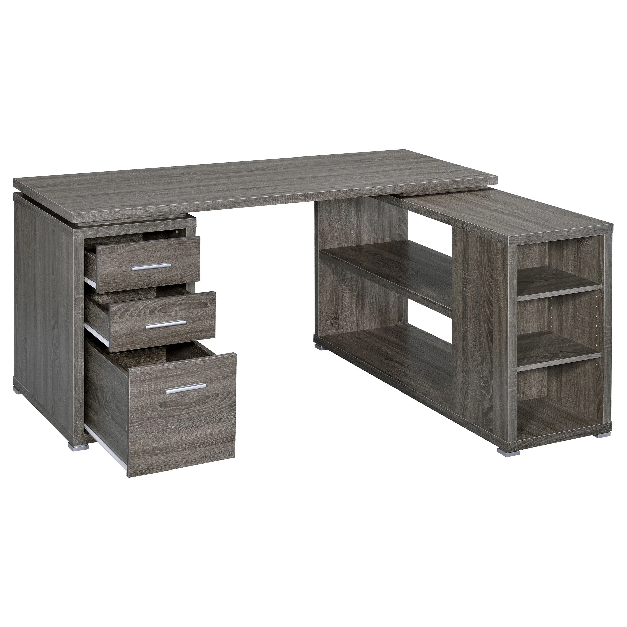 Yvette 60-inch 3-drawer L-Shape Computer Desk - Image 15