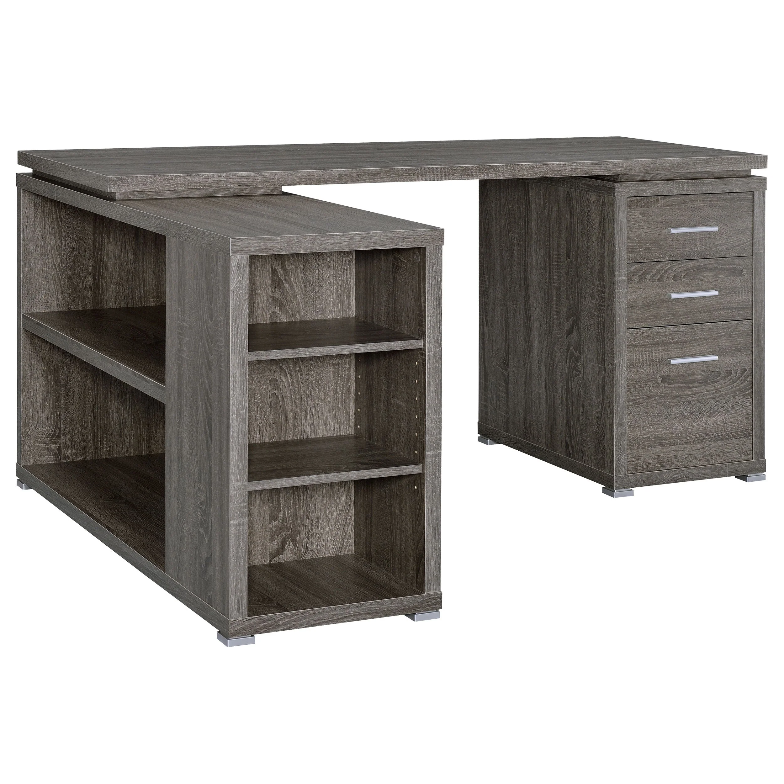 Yvette 60-inch 3-drawer L-Shape Computer Desk - Image 19