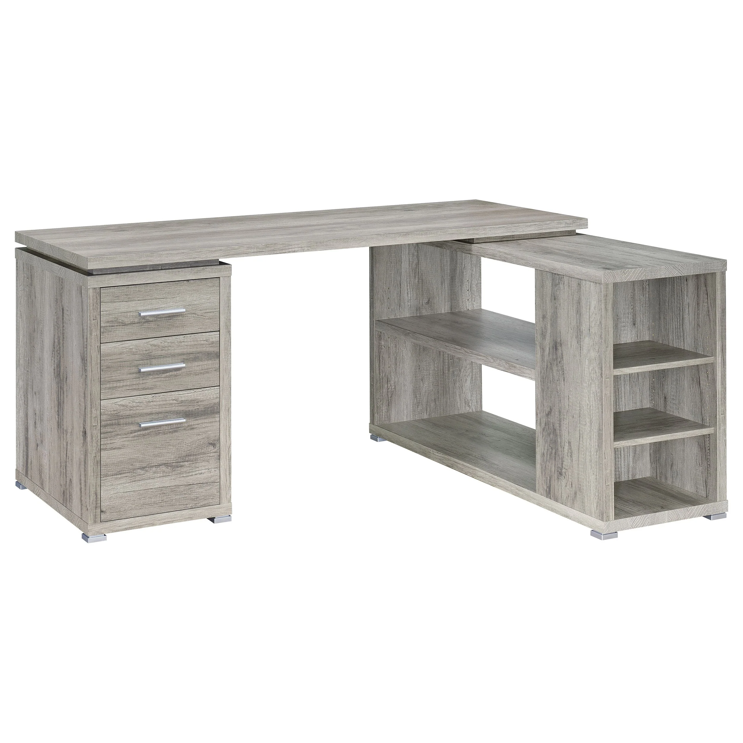 Yvette 60-inch 3-drawer L-Shape Computer Desk - Image 8