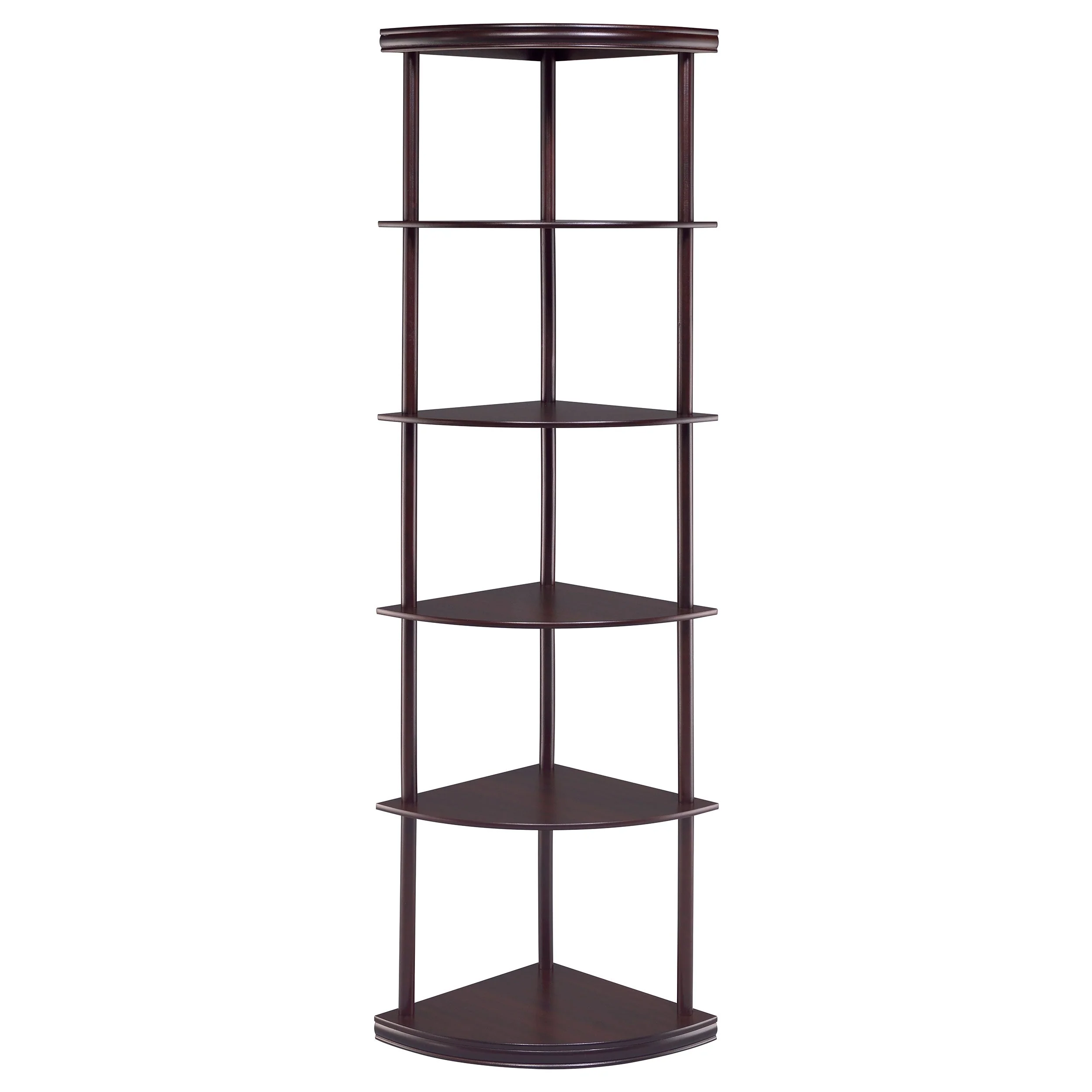 Bonwick 72-inch 5-shelf Corner Bookshelf Cappuccino - Image 4