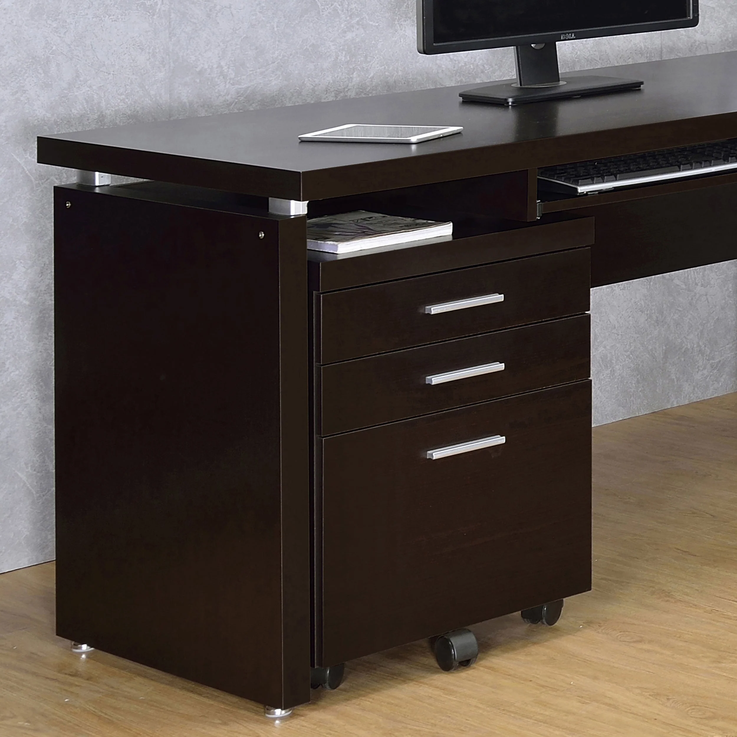 Skylar 3-drawer Home Office Mobile File Cabinet Cappuccino - Image 3