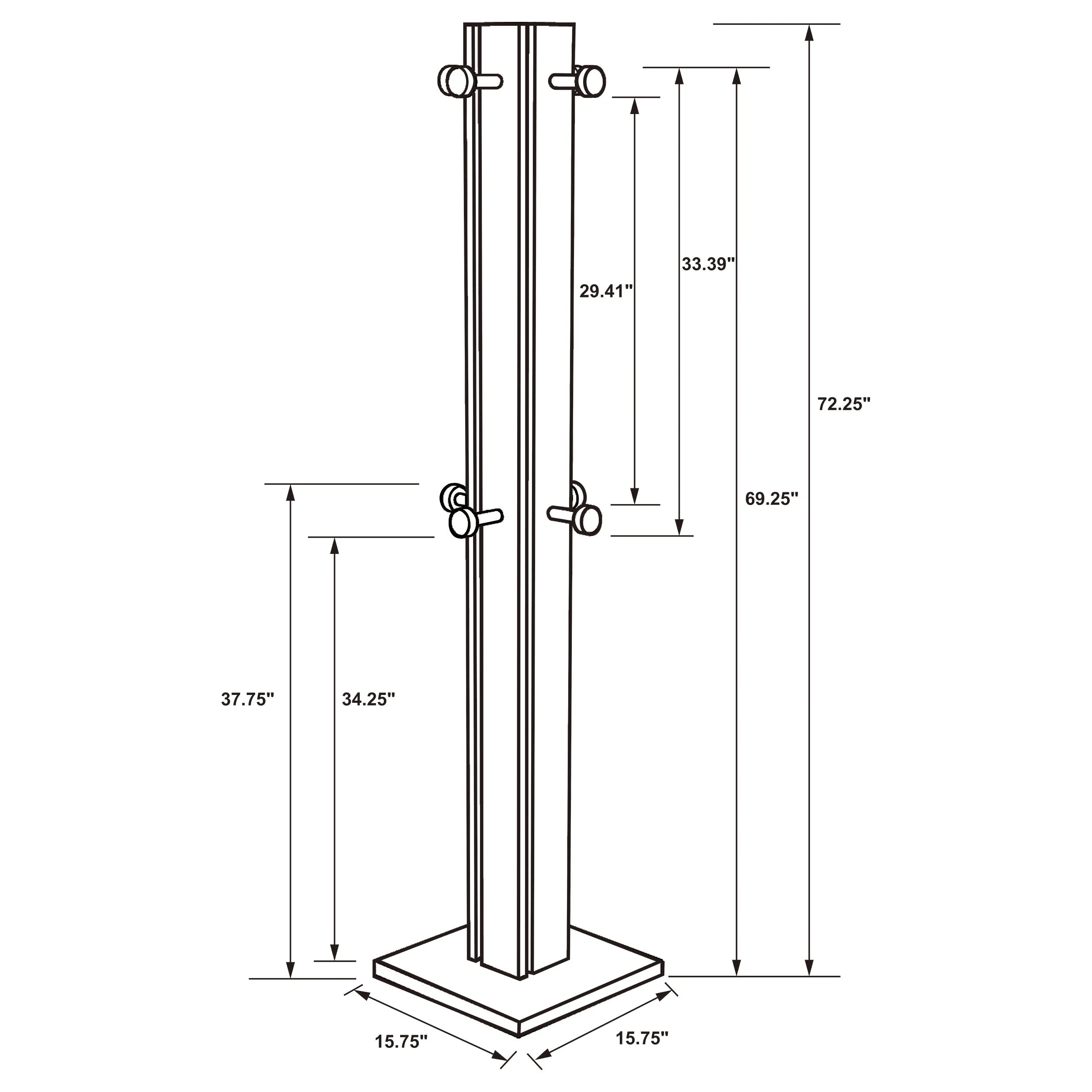 Rikkie Engineered Wood Coat Rack Walnut - Image 7