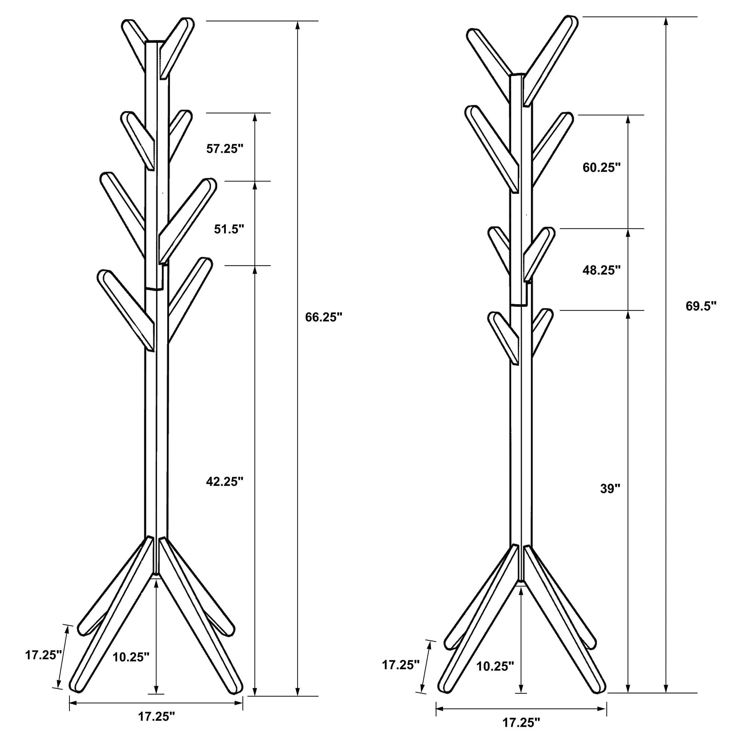 Margaret Solid Wood Coat Rack Clothing Hanger - Image 14