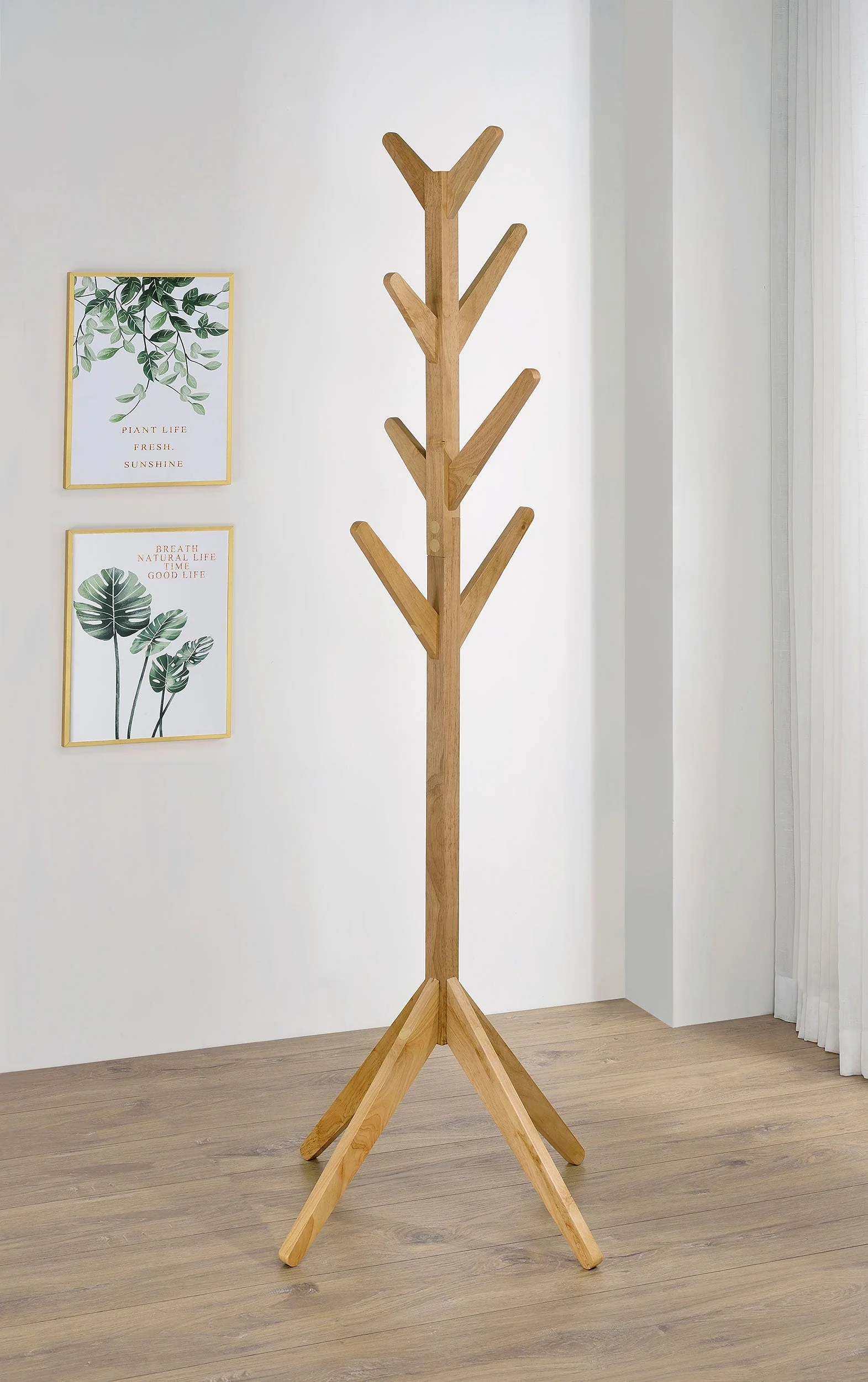 Margaret Solid Wood Coat Rack Clothing Hanger - Image 7