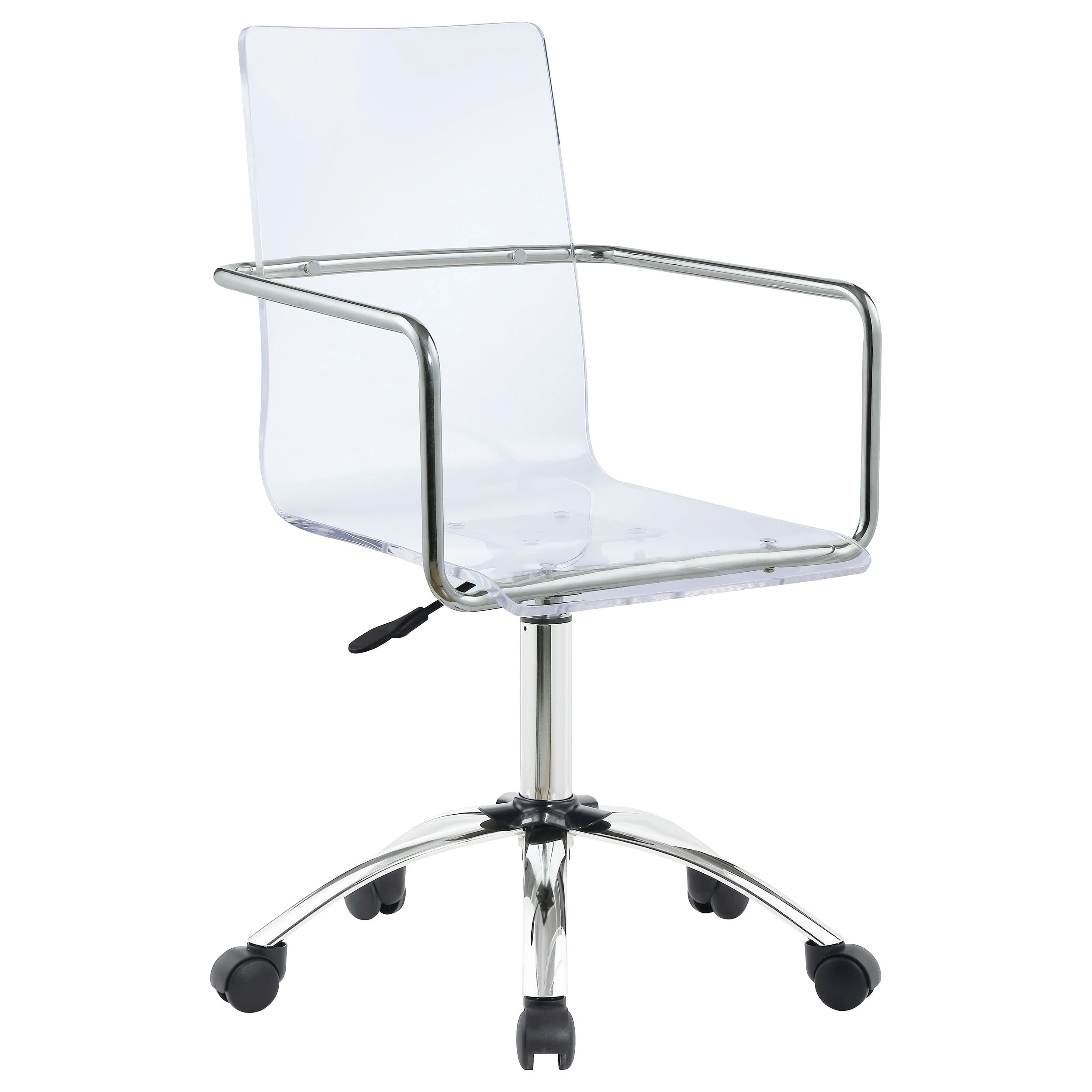 Amaturo Acrylic Adjustable Home Office Desk Chair Clear - Image 2