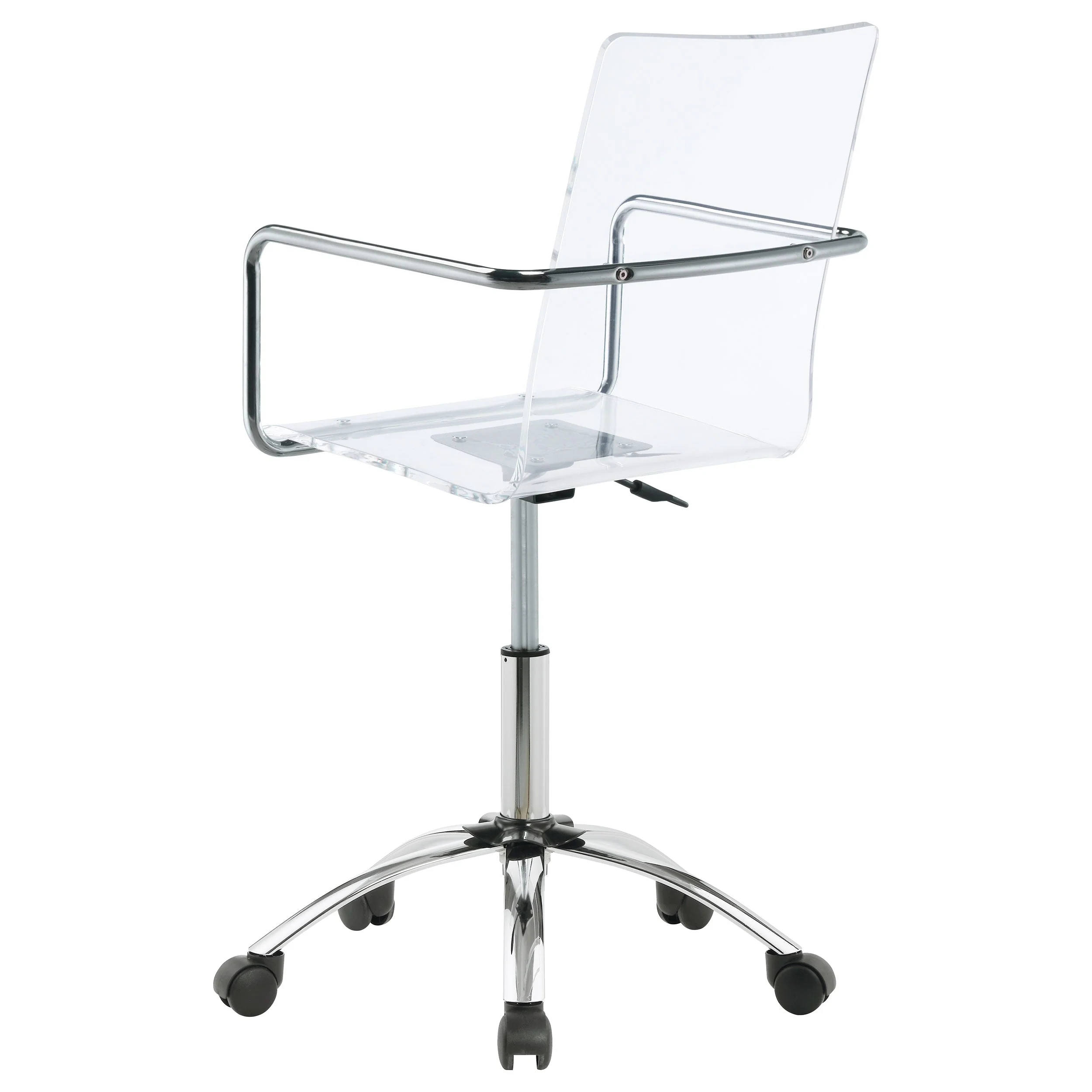 Amaturo Acrylic Adjustable Home Office Desk Chair Clear - Image 7