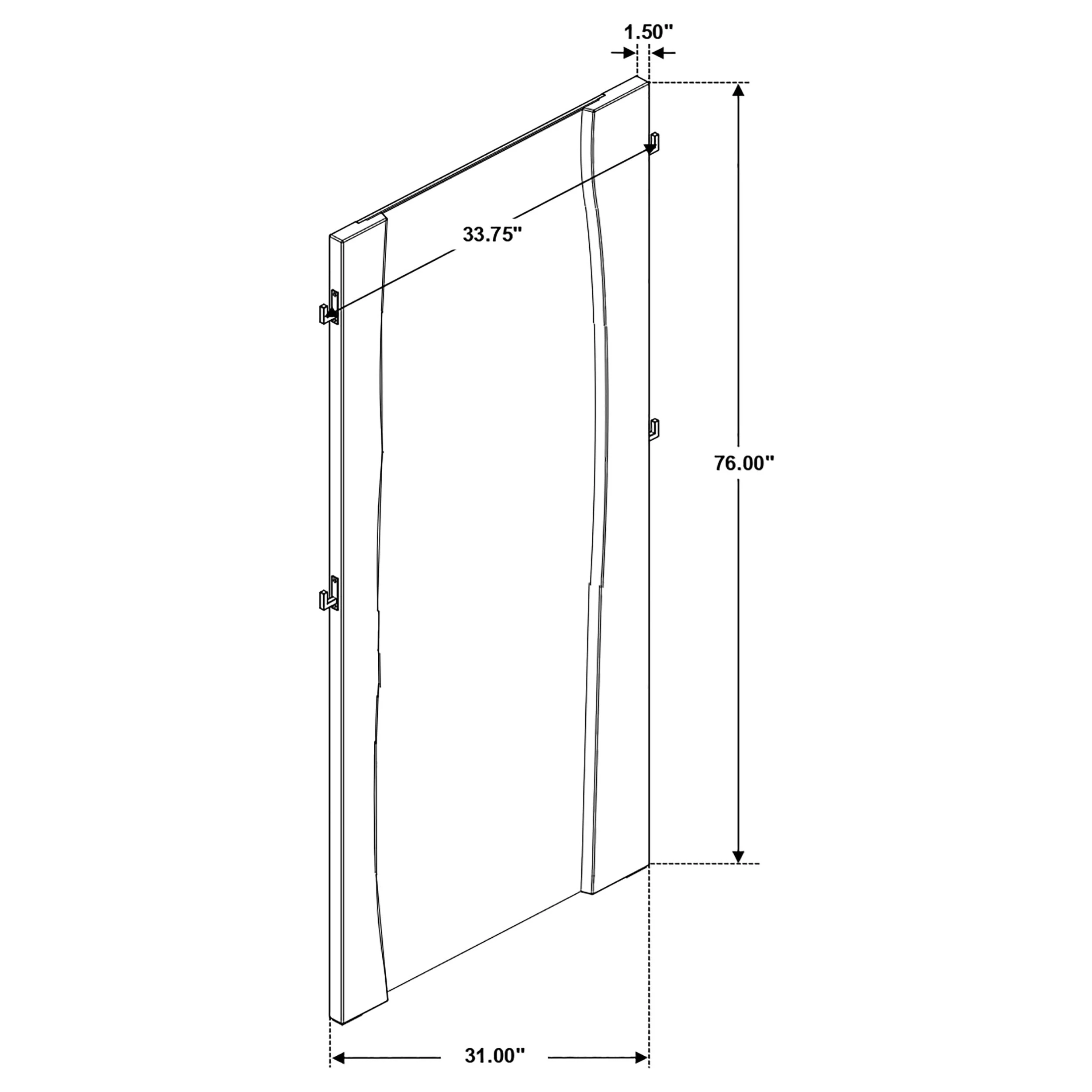 Winslow 31 x 76 Inch Standing Floor Mirror Smokey Walnut - Image 5