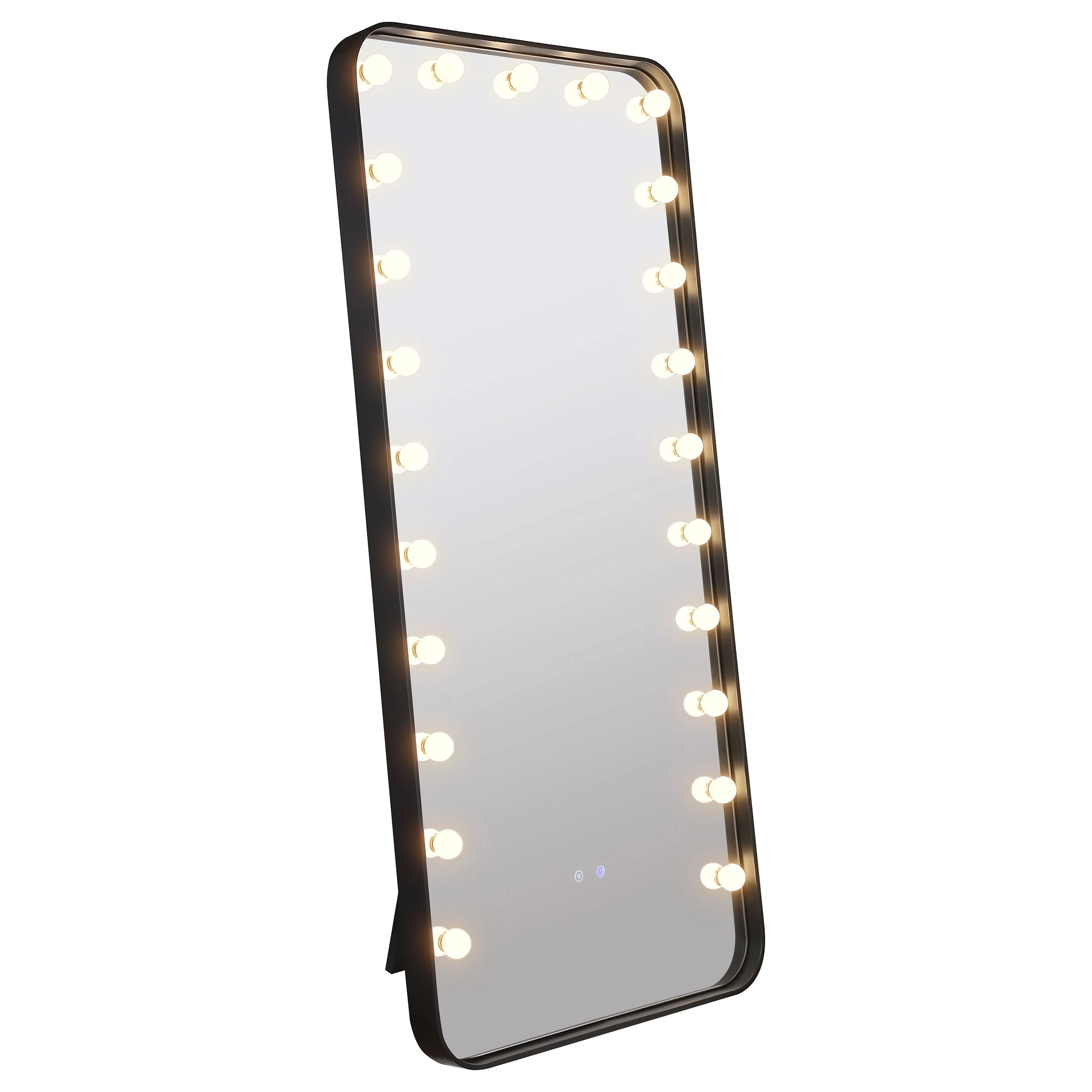 Canton 32 x 71 Inch LED Standing Mirror with Speakers Black - Image 5