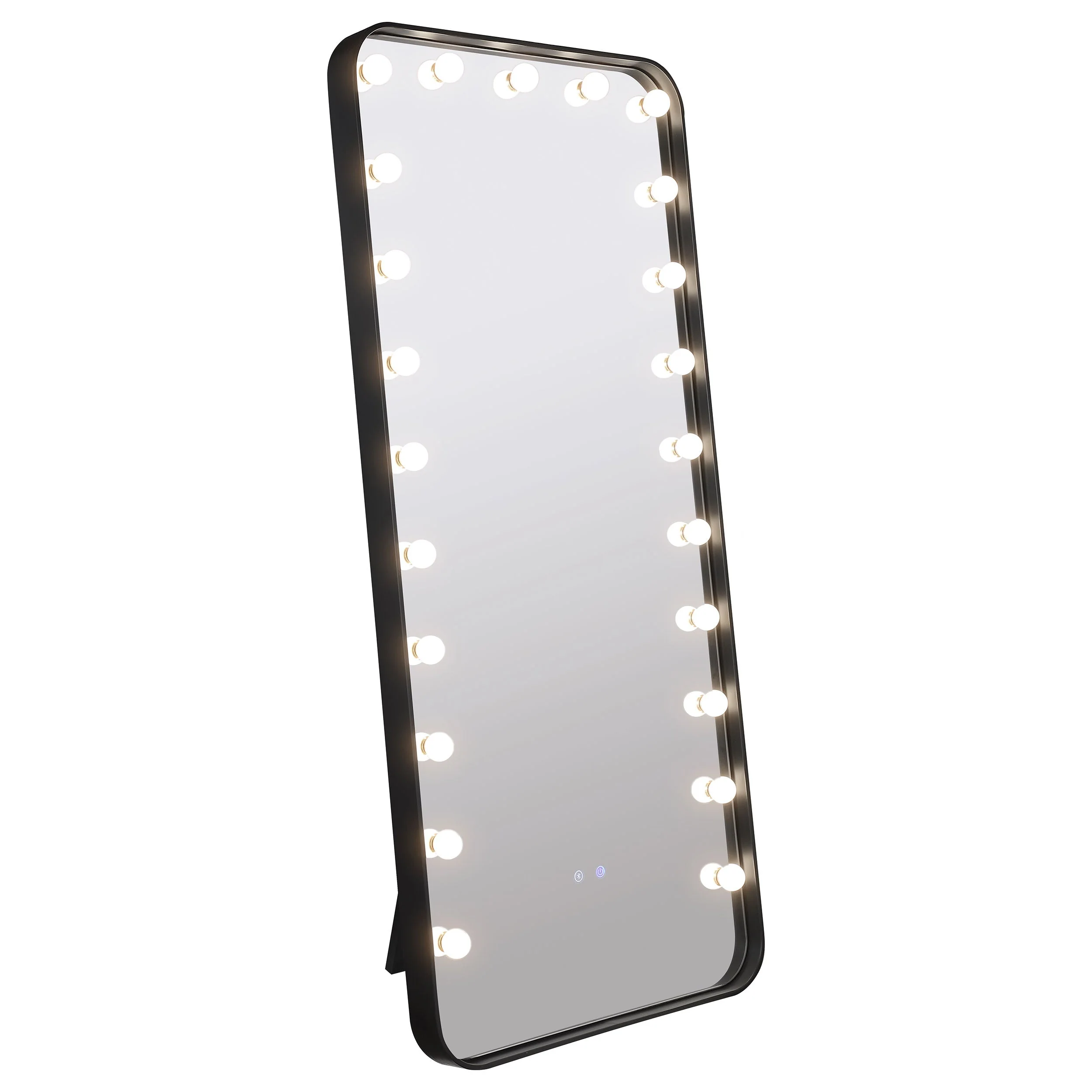 Canton 32 x 71 Inch LED Standing Mirror with Speakers Black - Image 6