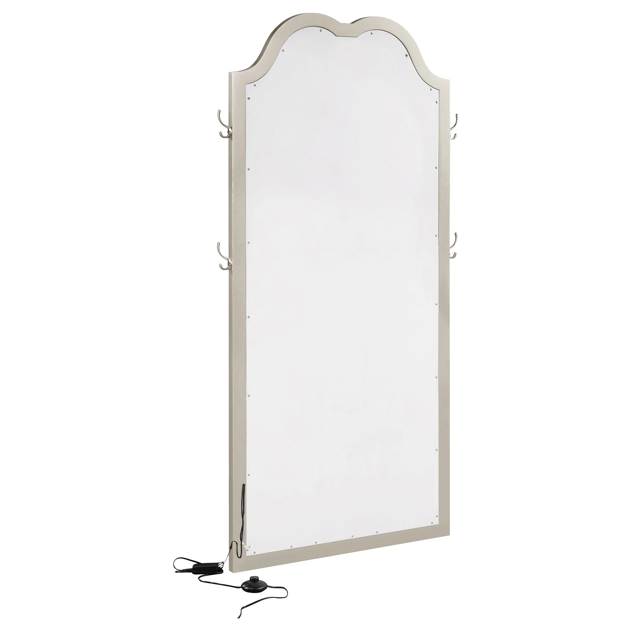 Evangeline Full Length LED Light Floor Mirror Silver Oak - Image 5